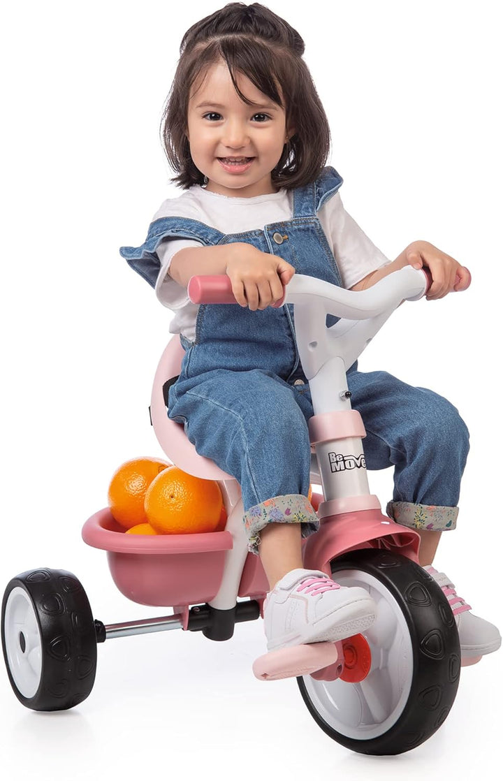 Smoby Be Move Pink Children's Tricycle - Safe and Ergonomic Tricycle for Kids Aged 15 Months to 3 Years