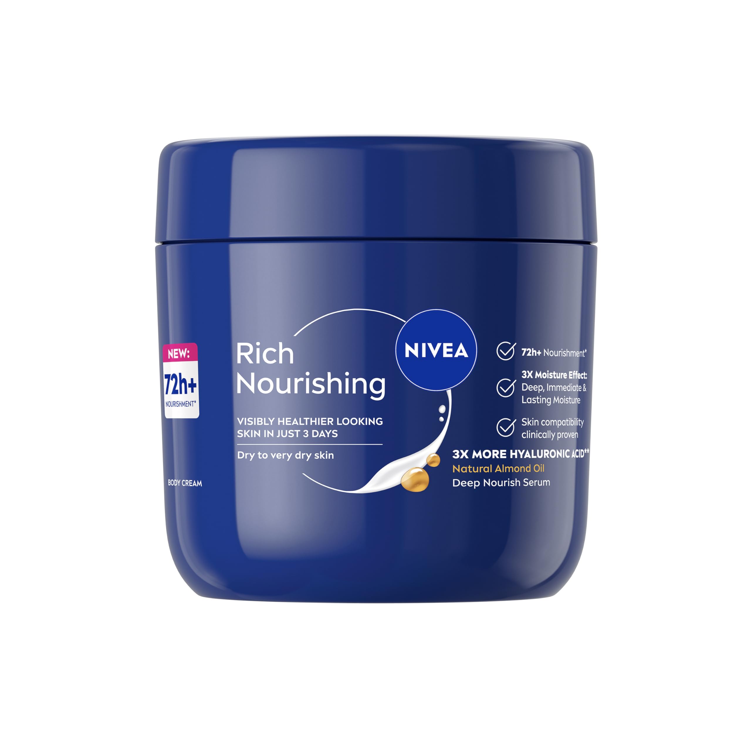NIVEA Body Essentials Rich Caring Cream - Intensive Moisture for Women | 400ml Jar 1