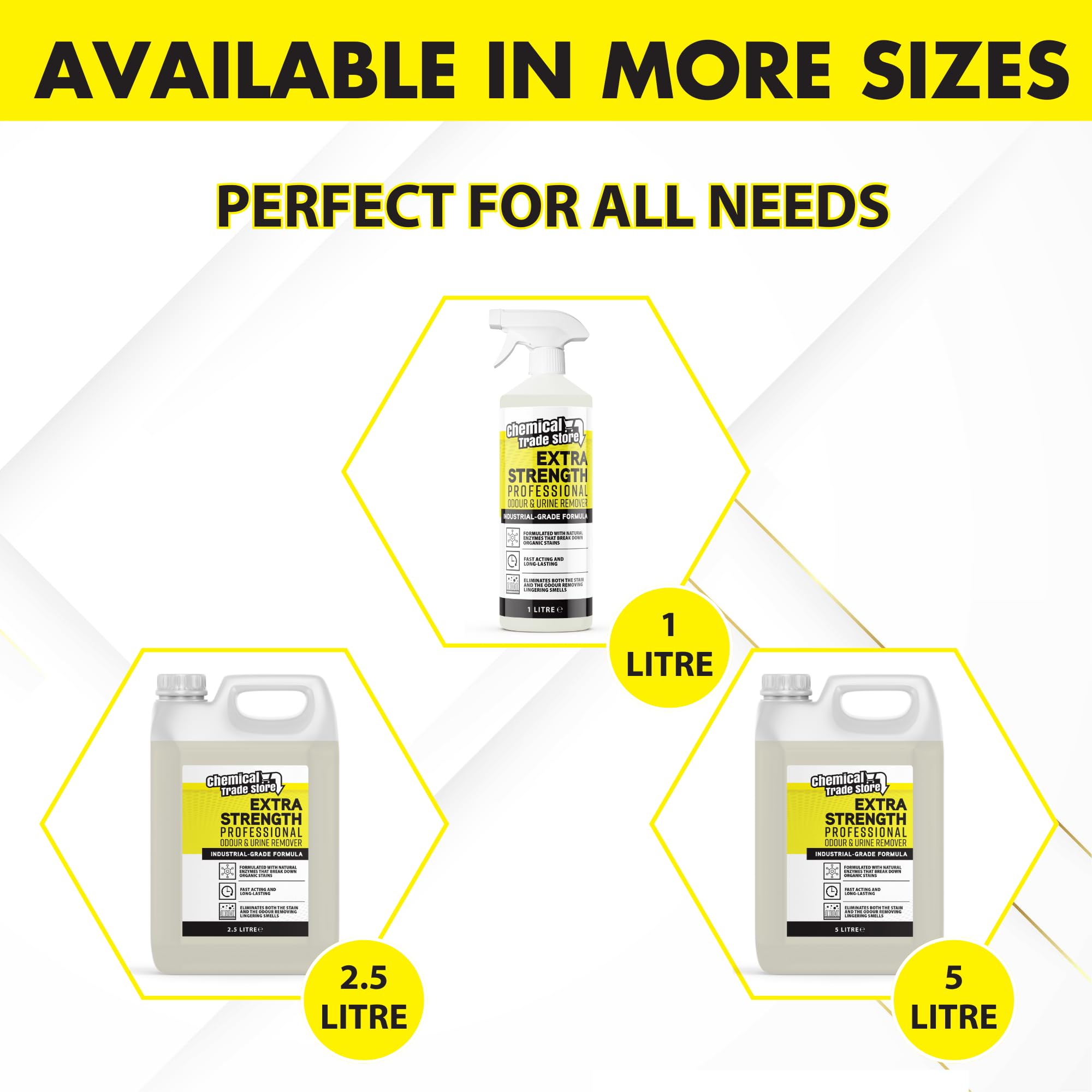 Chemical Trade Store Enzyme Odour & Urine Eliminator - 1L Liquid Stain Remover 6