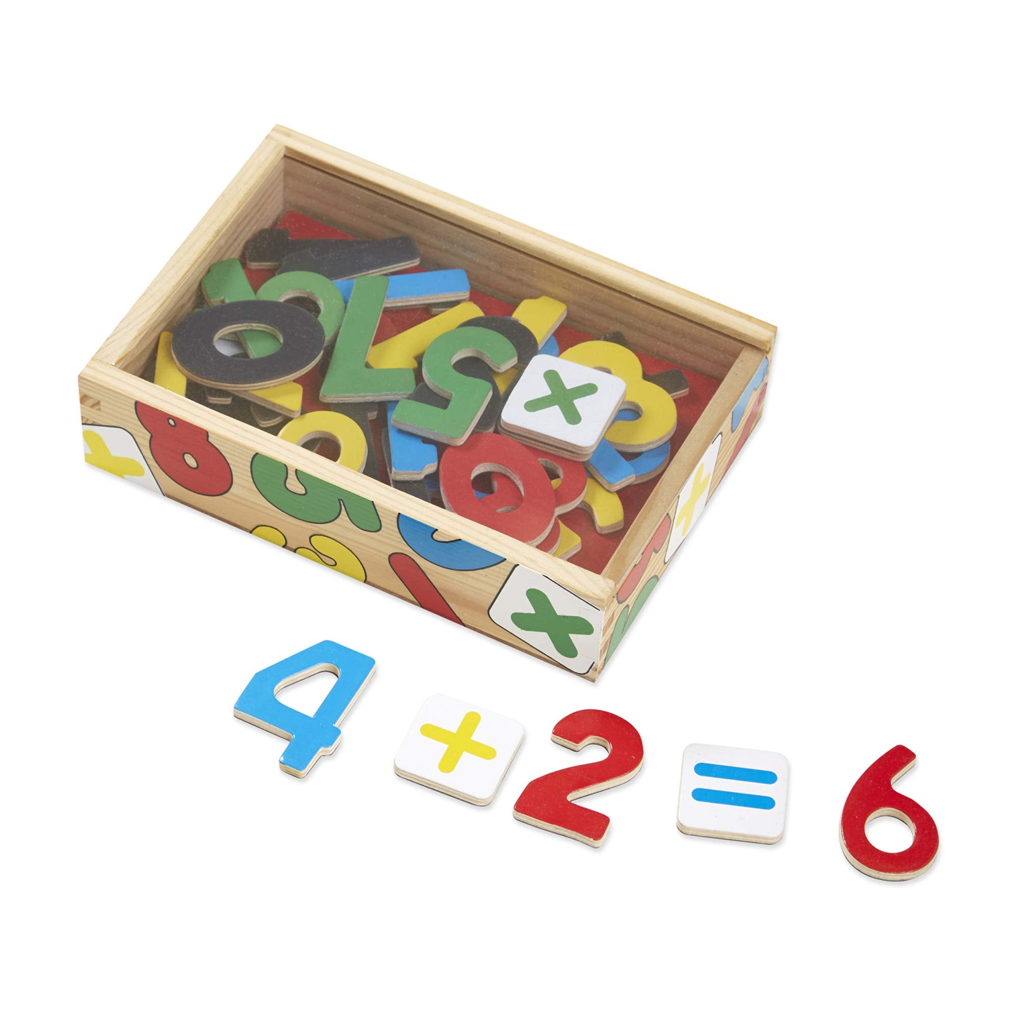 Melissa & Doug Magnetic Wooden Numbers Set - Educational Math Toy for Kids 3+ 6