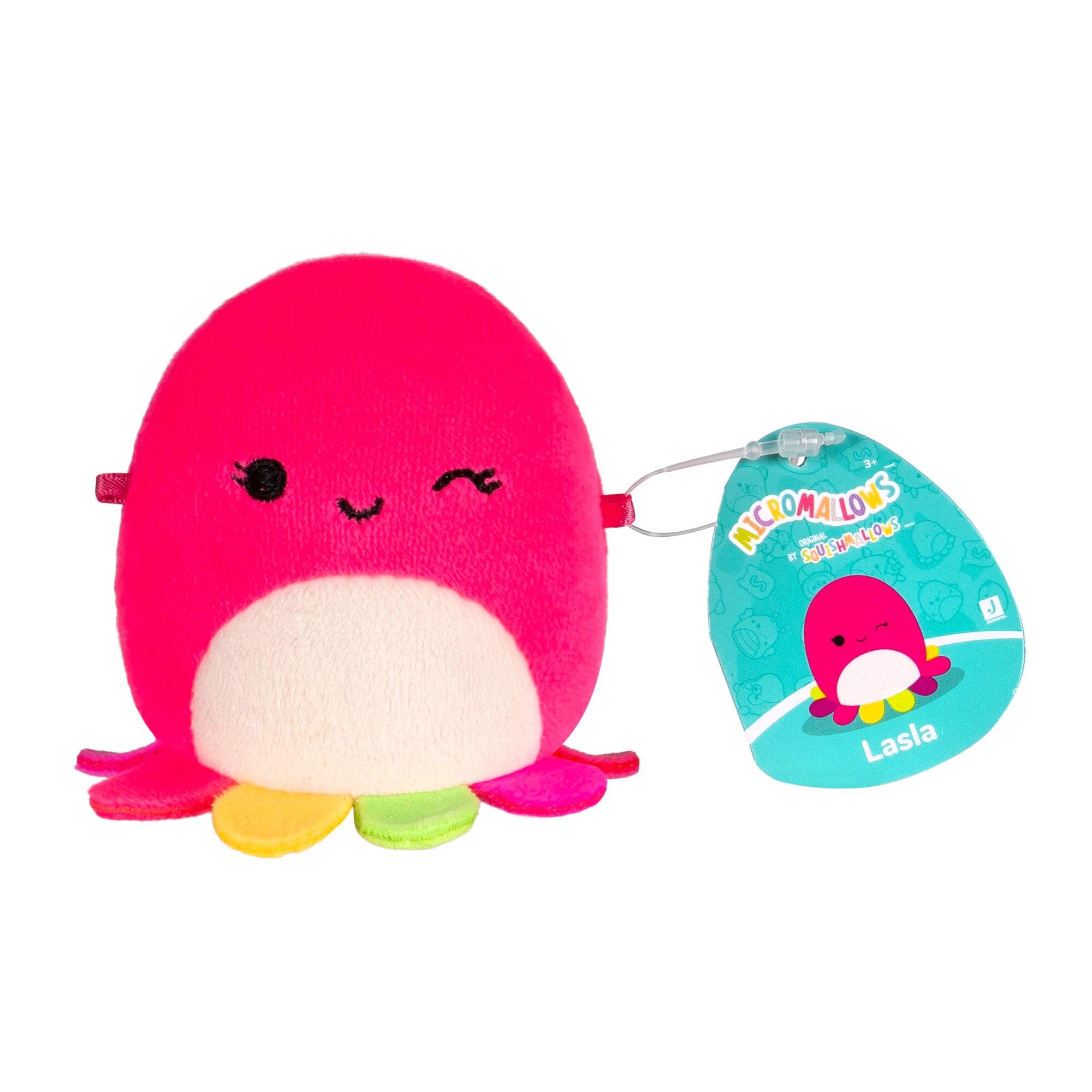 Squishmallows Original Micromallows Plush 5-Pack - Bear, Cow, Dinosaur, Love Bird, Octopus | 2.5 Inch 8