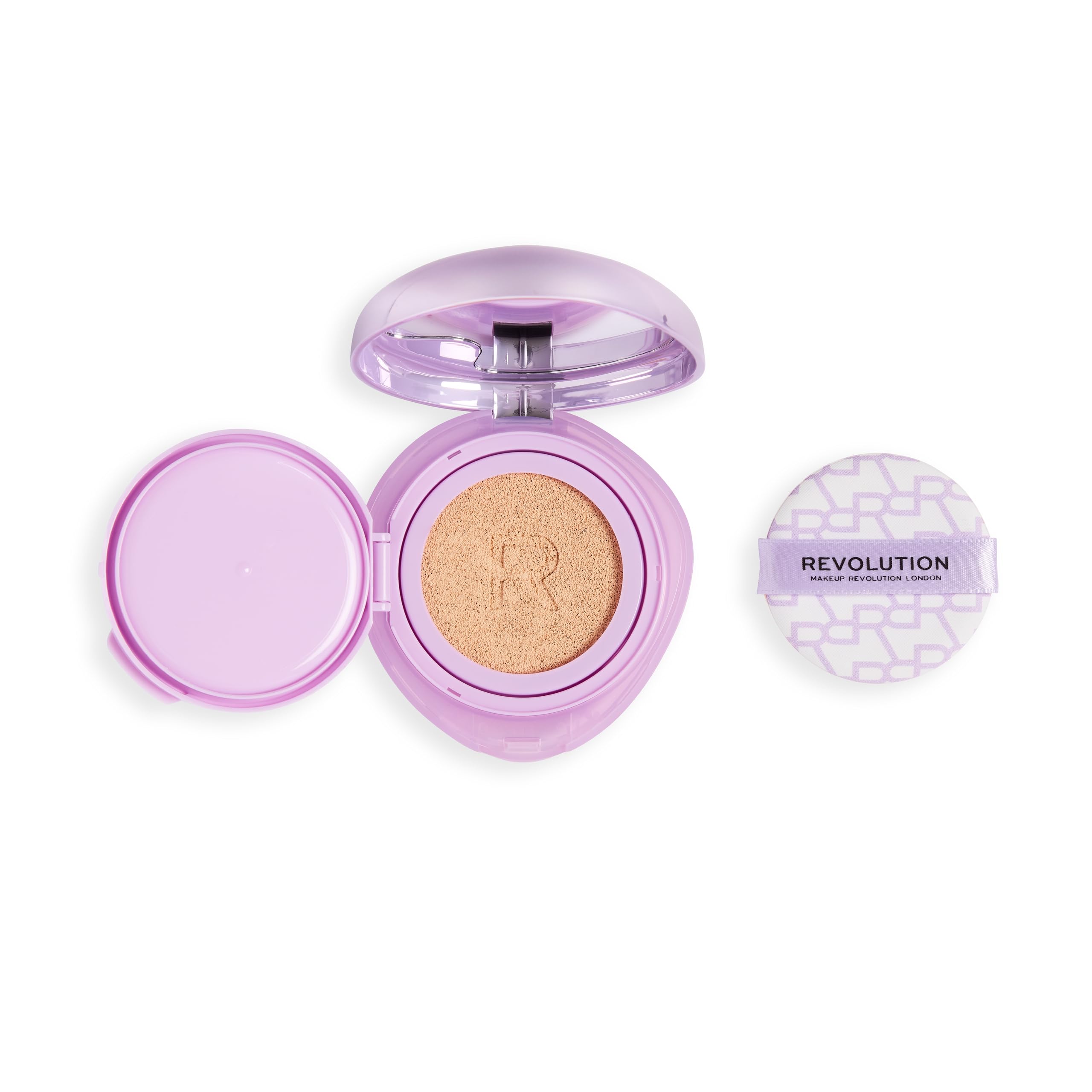 Revolution Beauty London Superdewy Cushion Foundation - Buildable Coverage, Hydrating, Fair Neutral Warm