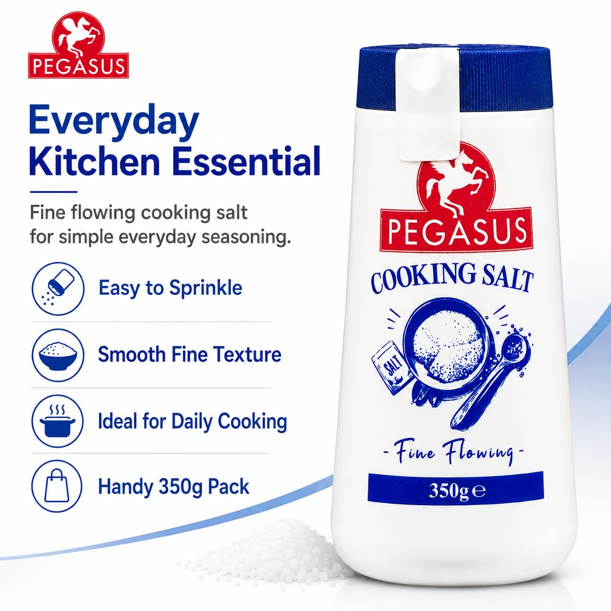 Pegasus Premium Cooking Salt - Coarse, Pure, Non-Iodised | 350g