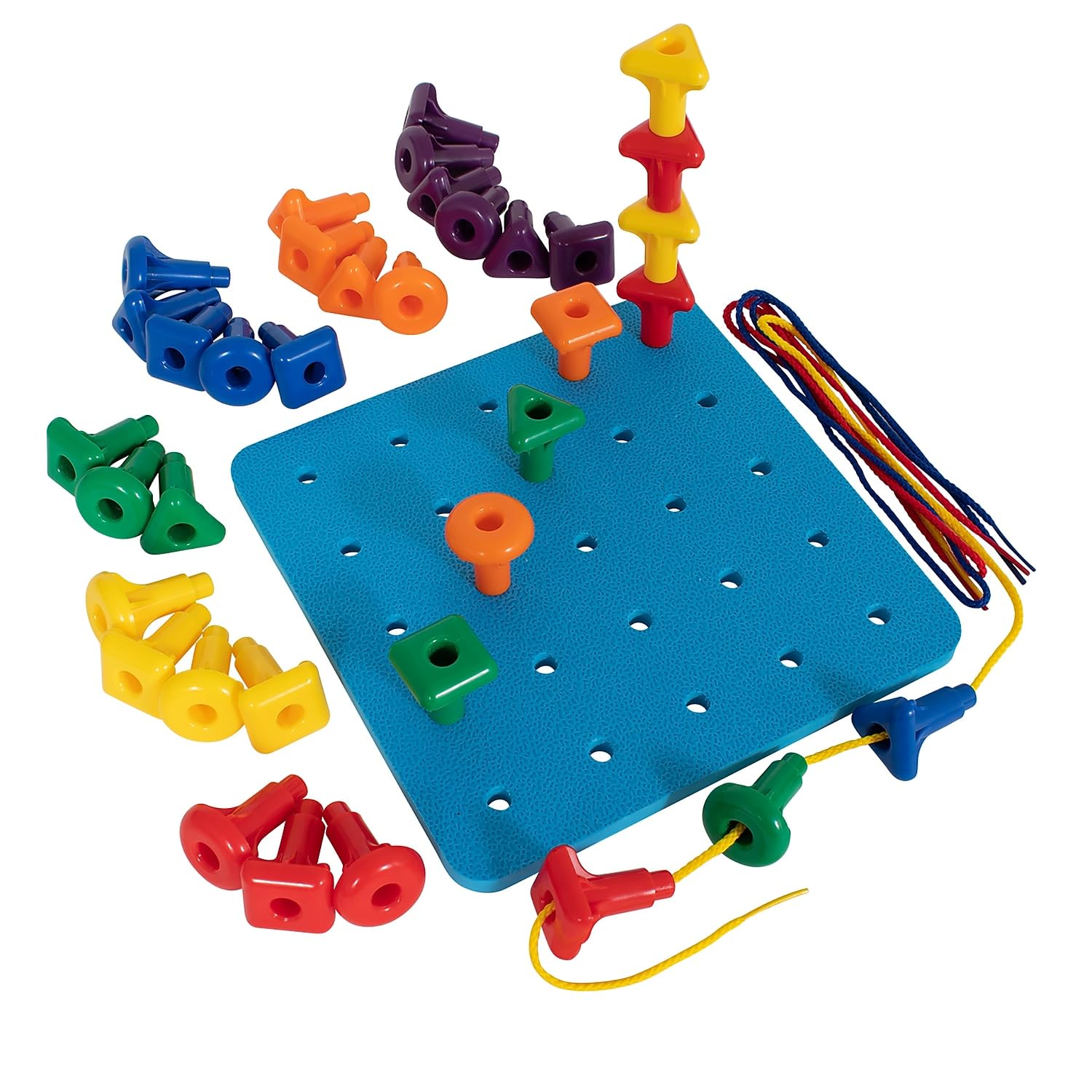 EDX Education Giant Geo Pegs and Board Set - Educational Sorting & Stacking Toy for Toddlers 3