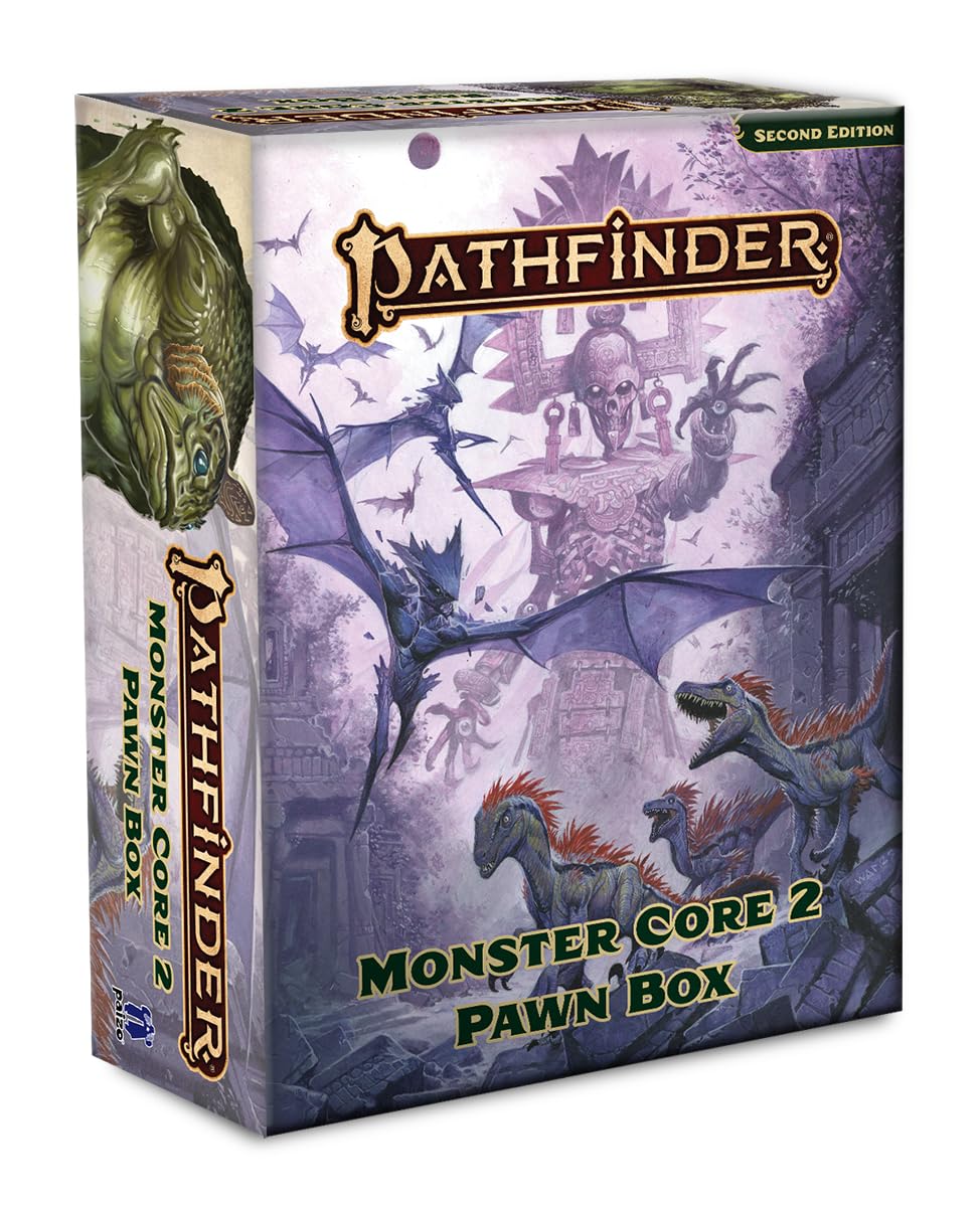 Paizo Pathfinder Monster Core 2 Pawn Box | 550+ Creature Pawns | Multicolor Cardstock