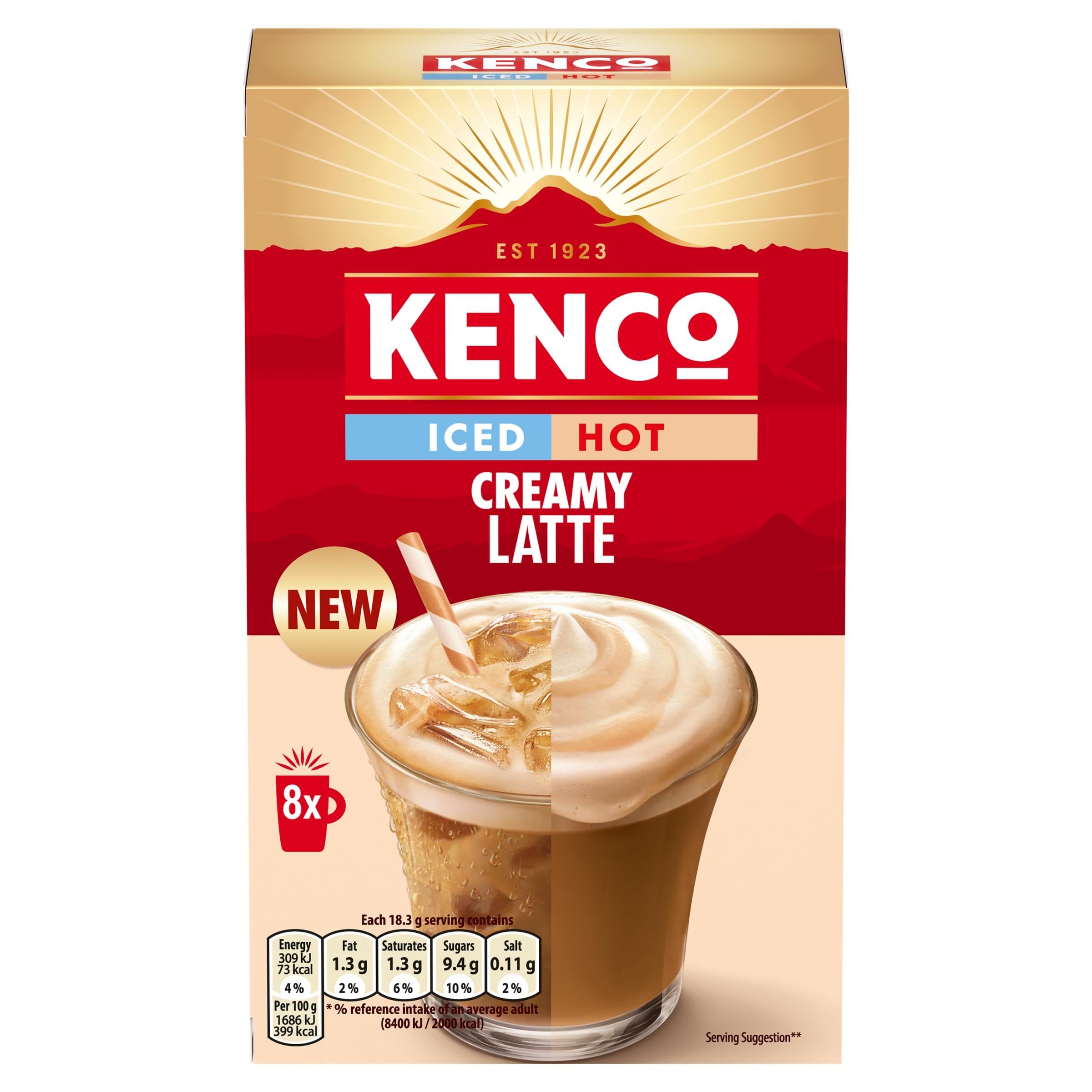 Kenco Iced Hot Creamy Latte Instant Coffee Sachets x40 (8 Sachets x 5 Packs) 1