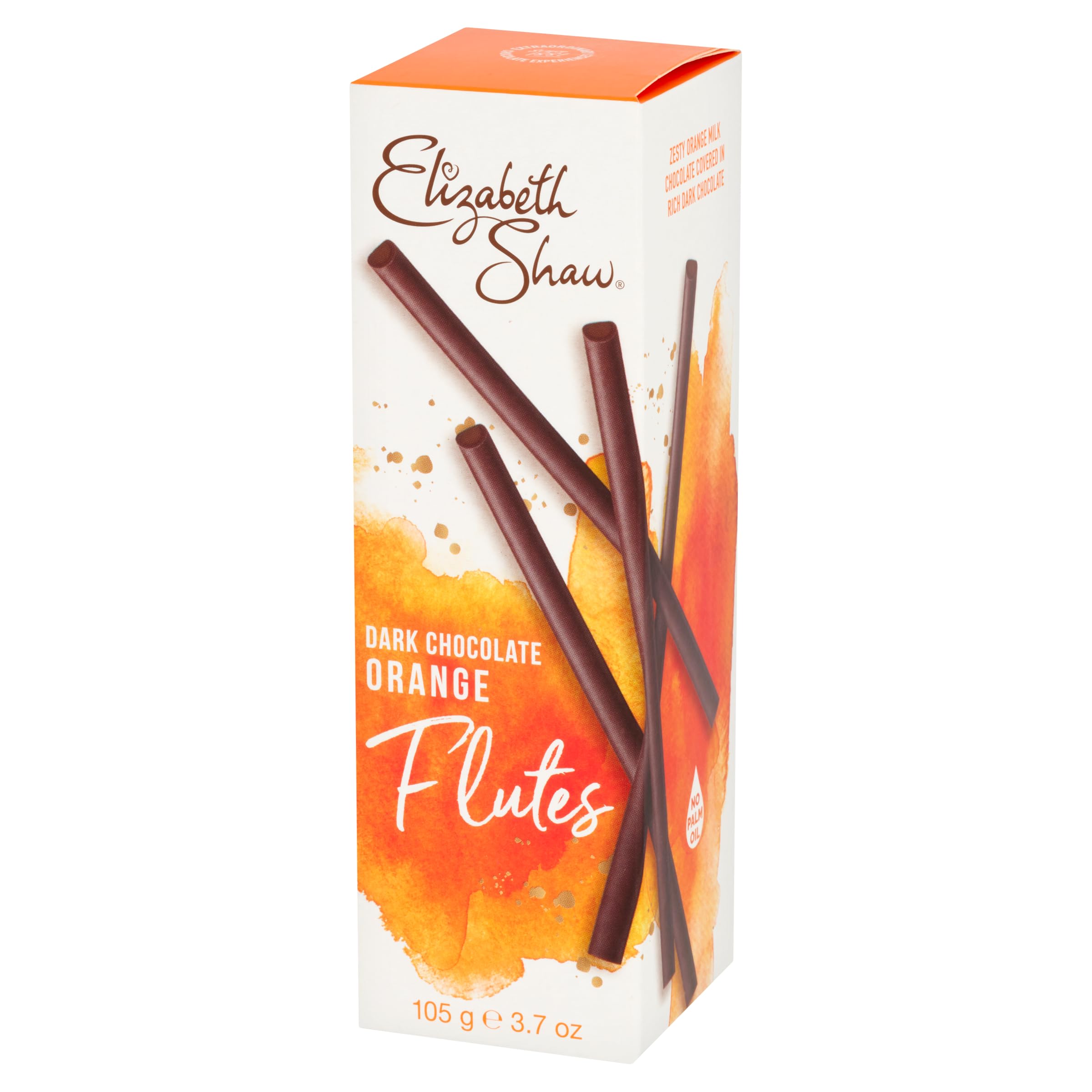 Elizabeth Shaw Dark Chocolate Orange Flutes 105g - Milk Chocolate with Orange Centre