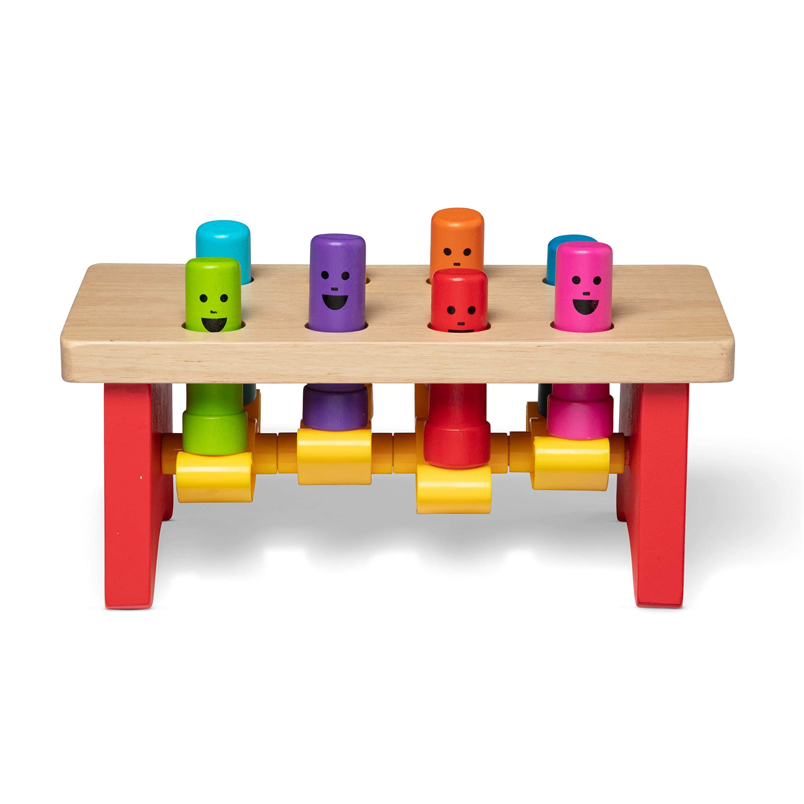 Melissa & Doug Deluxe Pounding Bench - Wooden Motor Skills Toy for Toddlers 2+