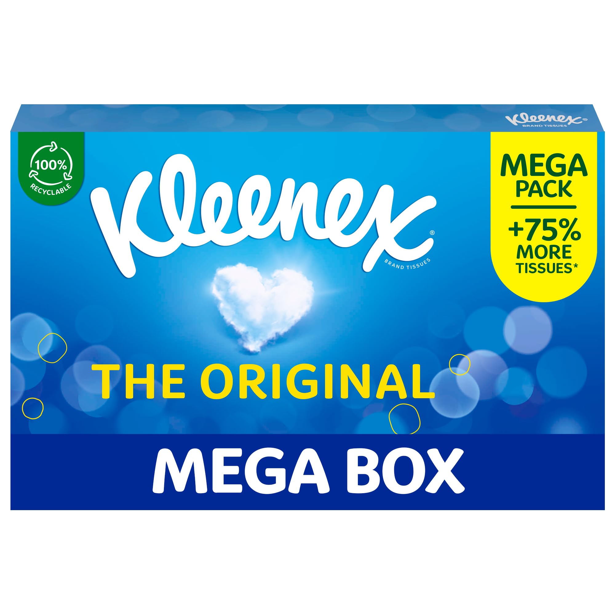 Kleenex Original Tissues - 3 Ply Soft & Strong Unscented Facial Tissues | 112 Sheets 1