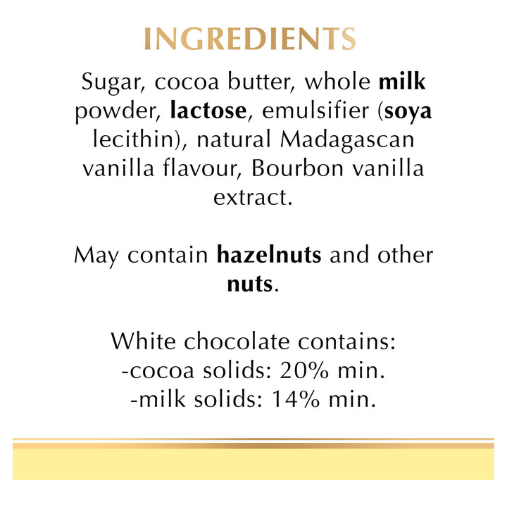 Lindt EXCELLENCE White Chocolate Bar with Madagascan Vanilla - 100g