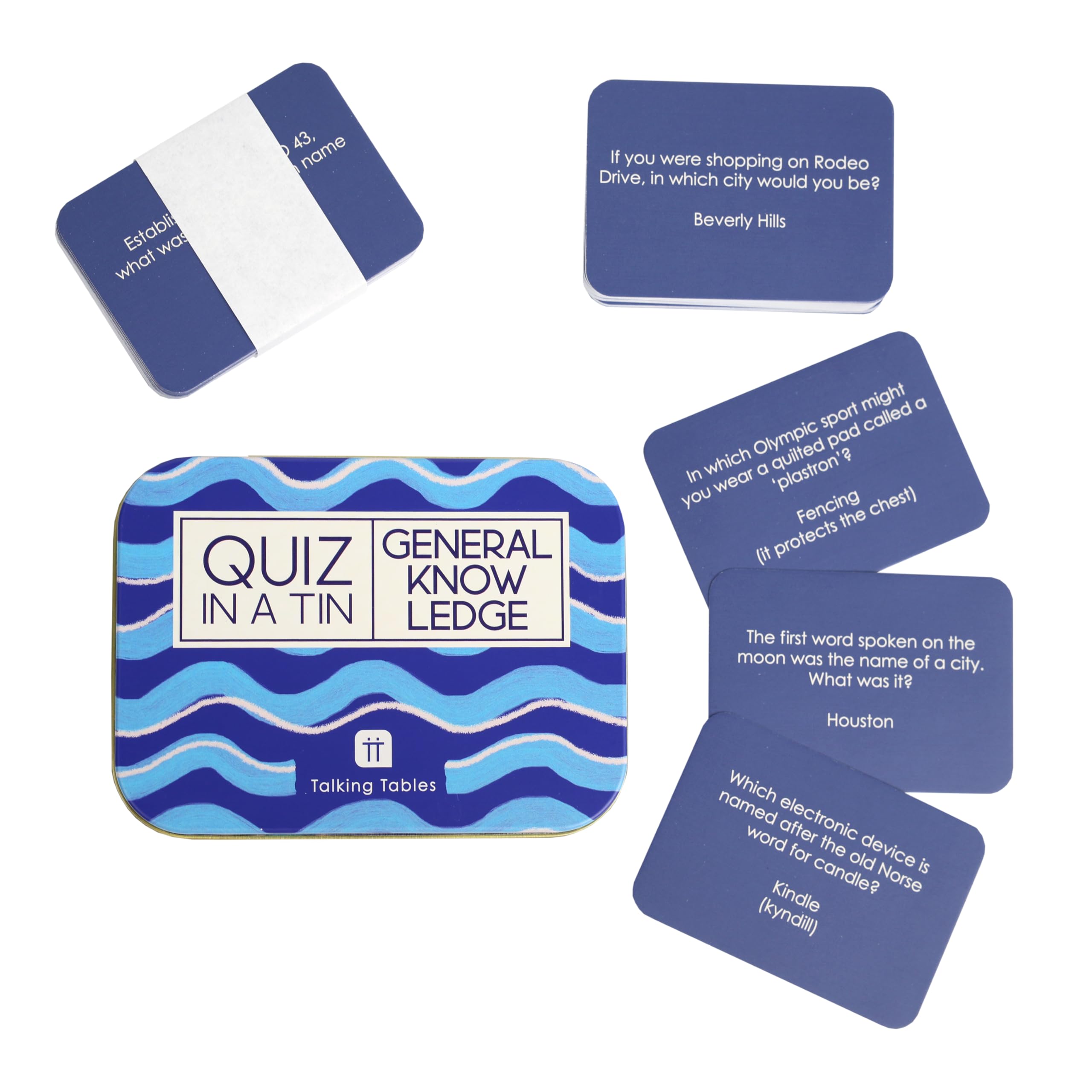 Talking Tables Quiz in a Tin General Knowledge Card Game
