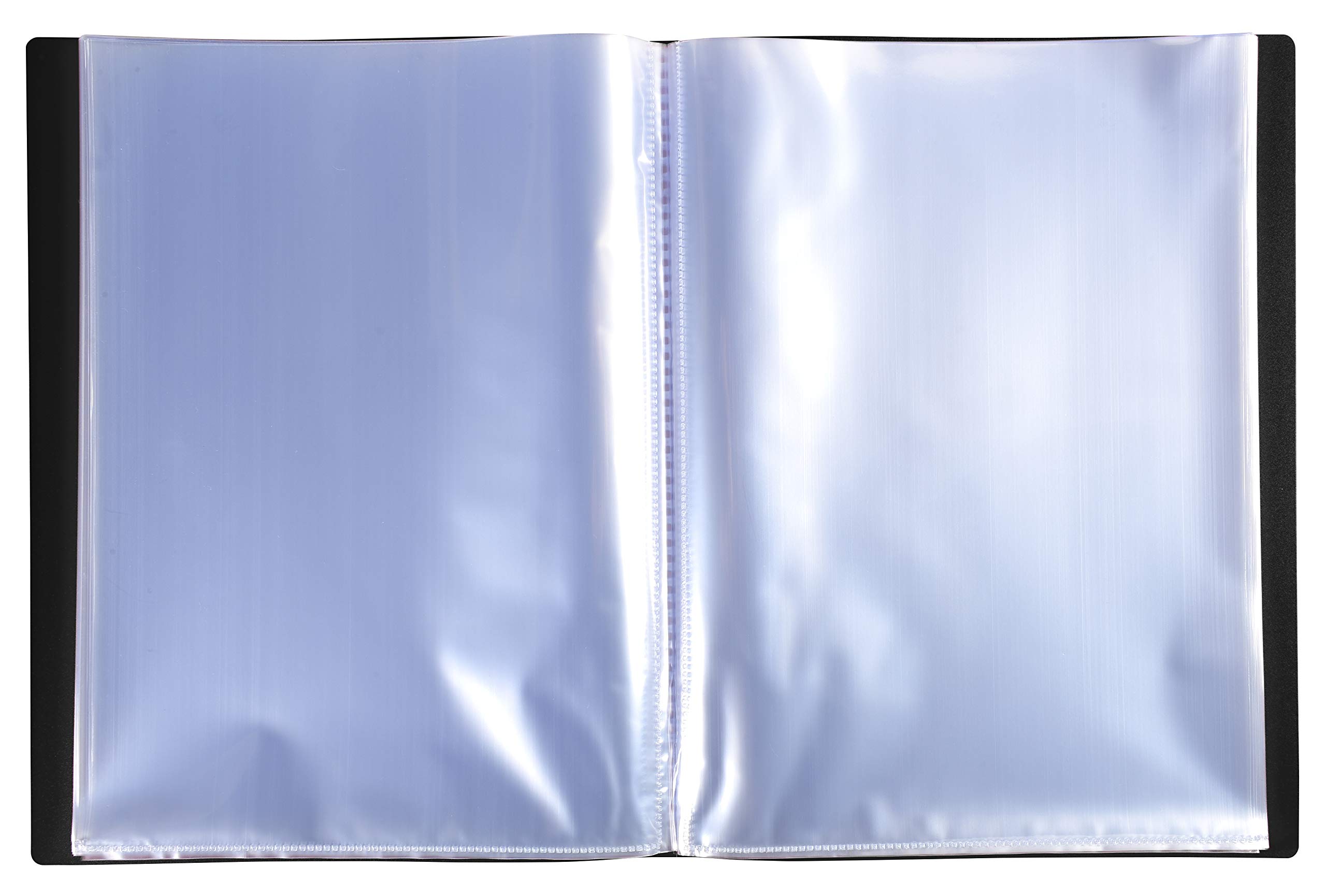 Exacompta Ref 8821E Semi-Rigid PP Display Book - A4, 20 Pockets (40 Views), Black Cover