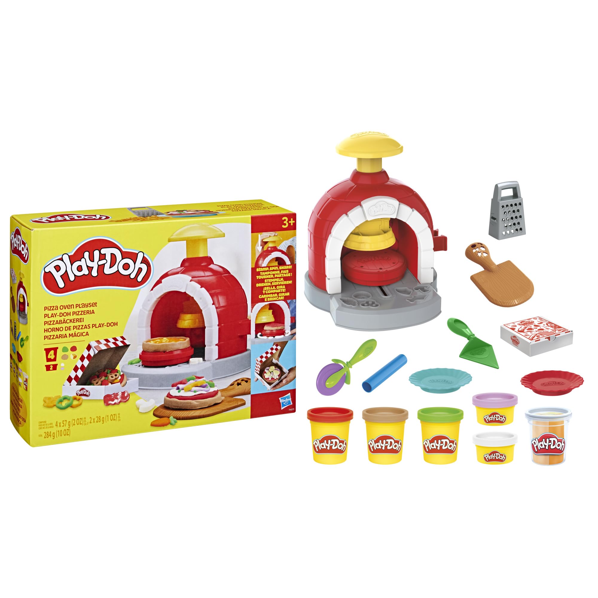 Play-Doh Kitchen Creations Pizza Oven Playset with 6 Cans of Modeling Compound | Ages 3+