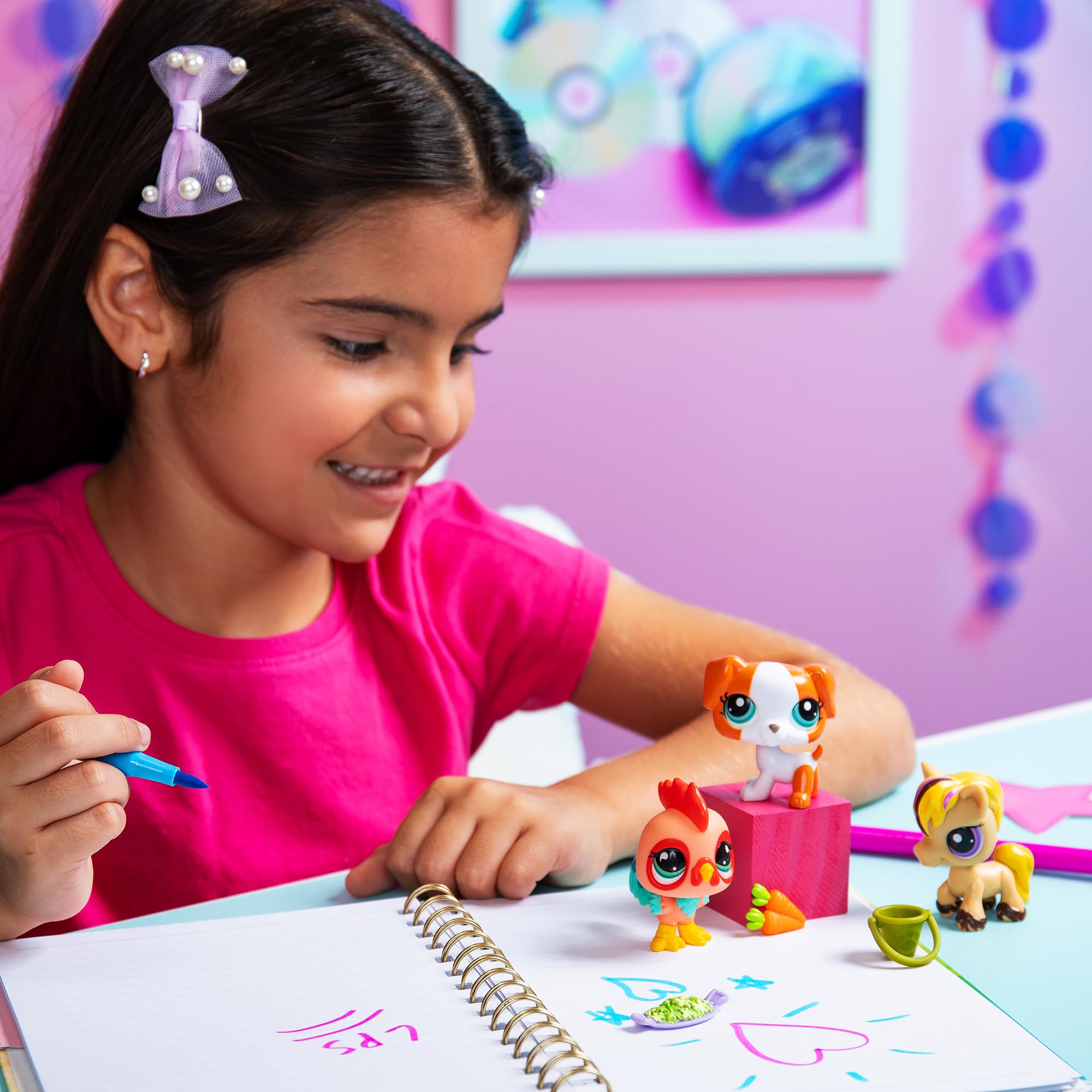 Littlest Pet Shop Series 3 Pet Trio Tube - Barnyard Pets Collectible Figures 6