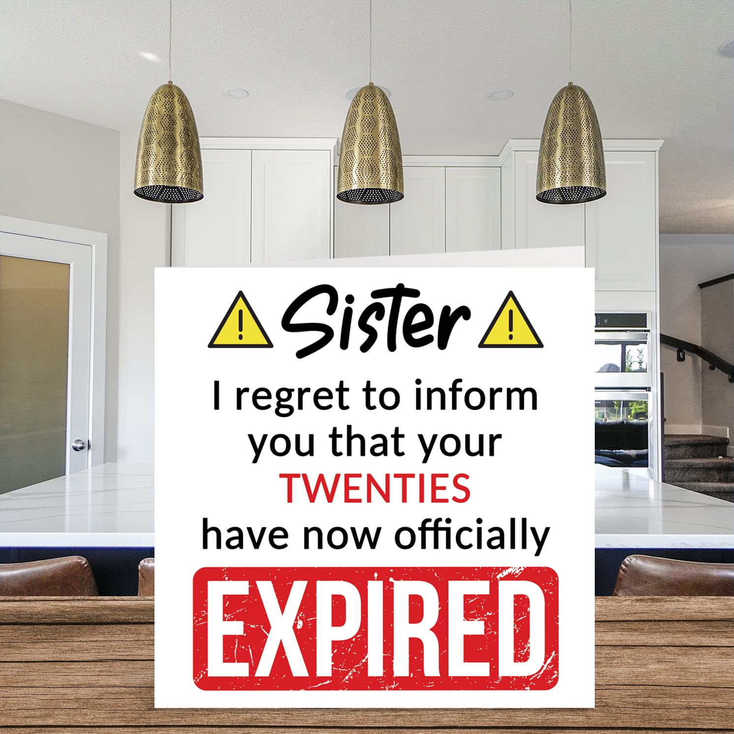 Stuff4 Funny 30th Birthday Card for Sister - Twenties Expired | 145mm x 145mm | Blank Inside 3