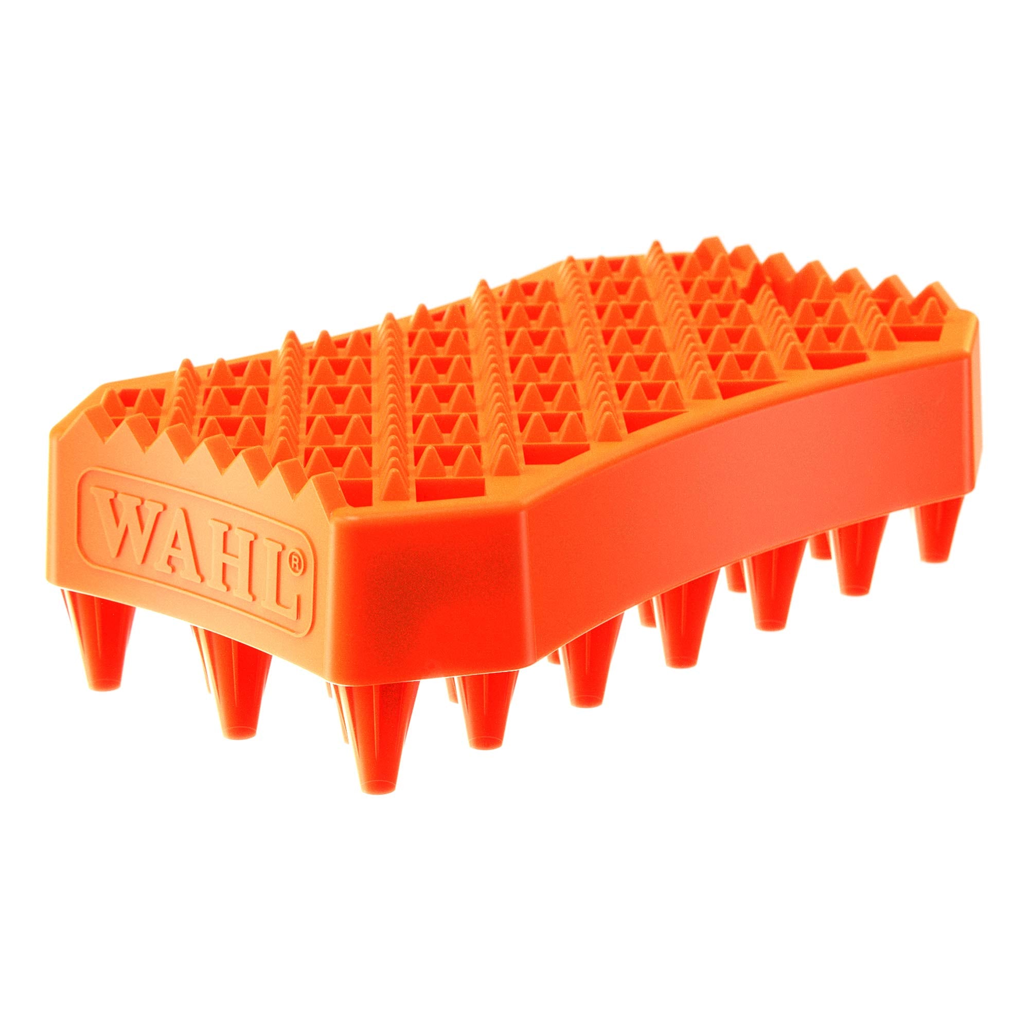 Wahl Pet Sheddy Rubber Brush - 5-in-1 Dual-Head Grooming Tool for Wet/Dry Use | Orange 1