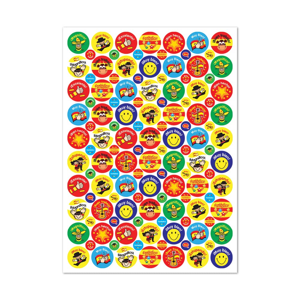 SuperStickers Spanish Praise Stickers - Bumper Pack of 1240 Stickers | Mixed Sizes & Themes 2