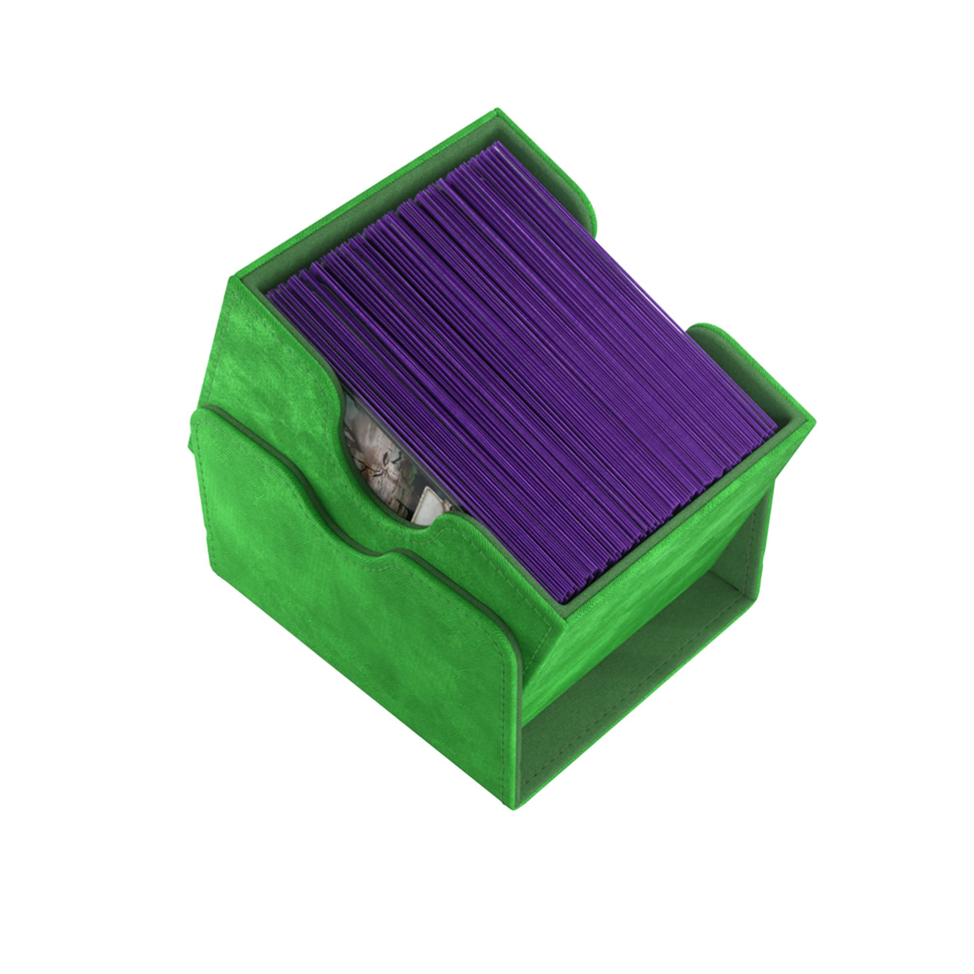 Gamegenic Sidekick 100+ XL Card Storage Box - Holds 100 Double-Sleeved Cards, Green 5