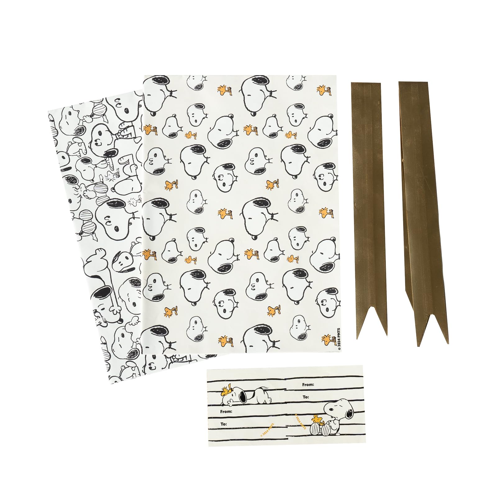 Grupo Erik Peanuts Snoopy Gift Wrapping Paper Set - 2 Sheets, Multicolour | 70 gsm