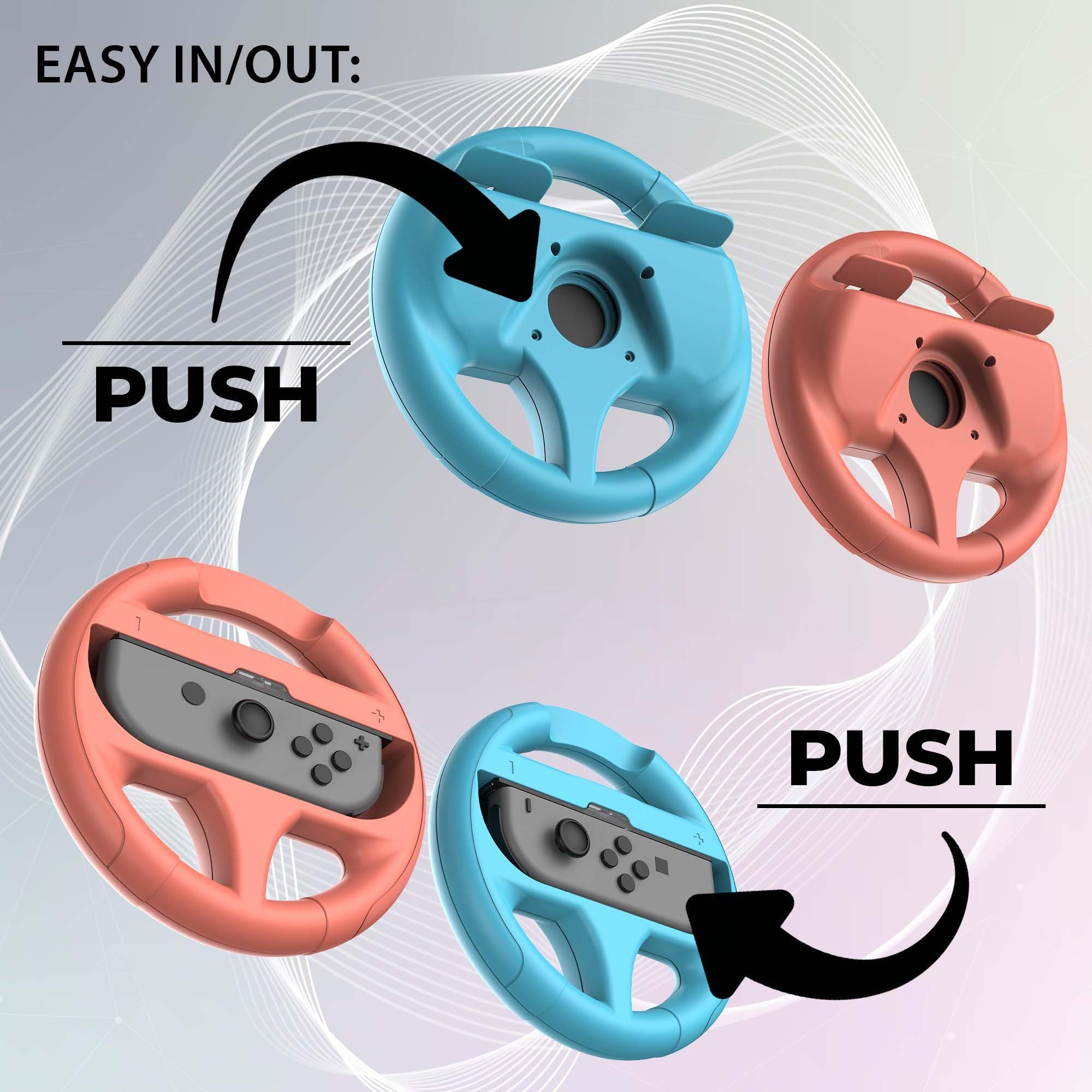Subsonic - Pack of 2 Steering Wheels for Nintendo Switch and Switch 2 Joy-Con 10