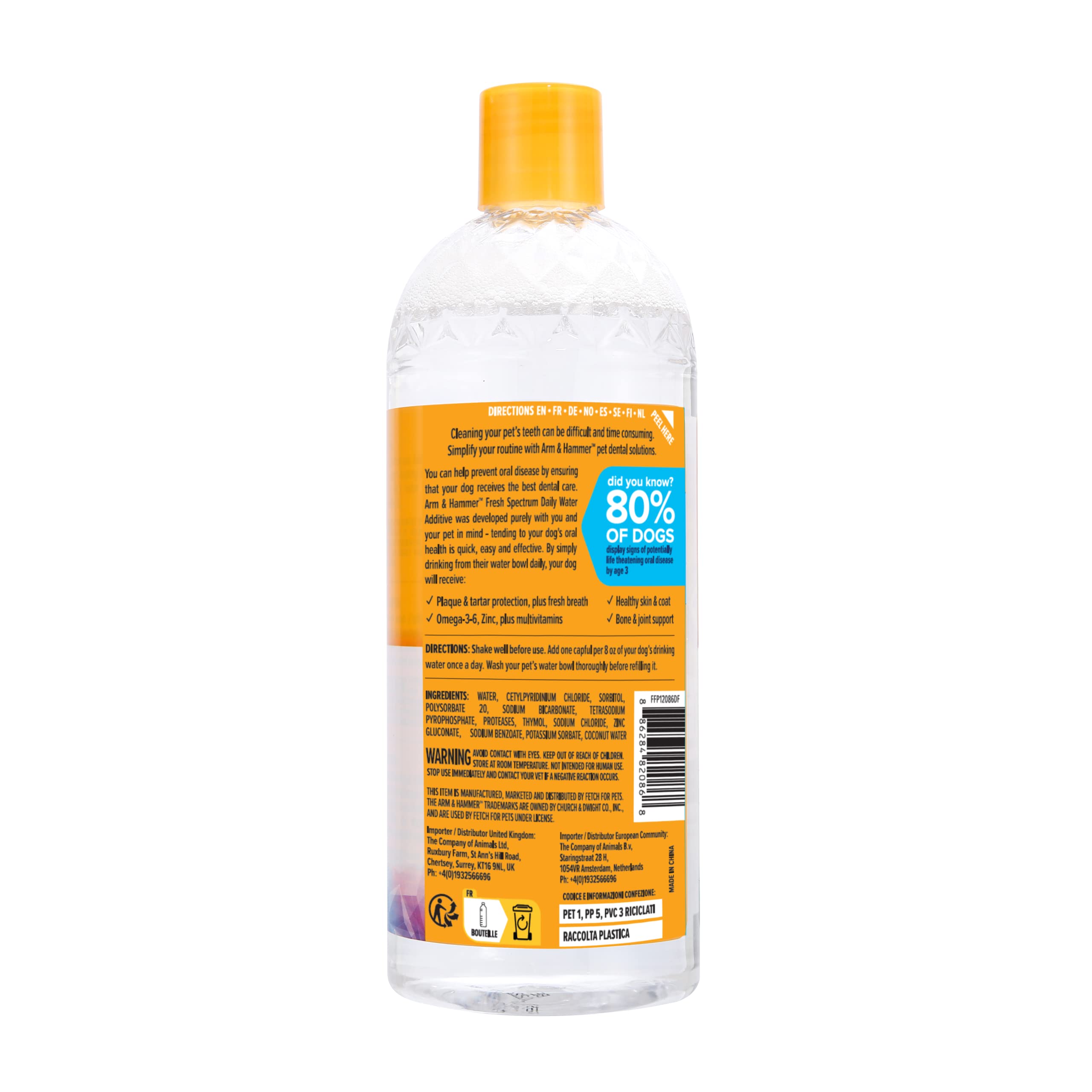 ARM & HAMMER Fresh Spectrum Coconut Mint Dog Water Additive - Plaque/Tartar Reduction | 473ml 2