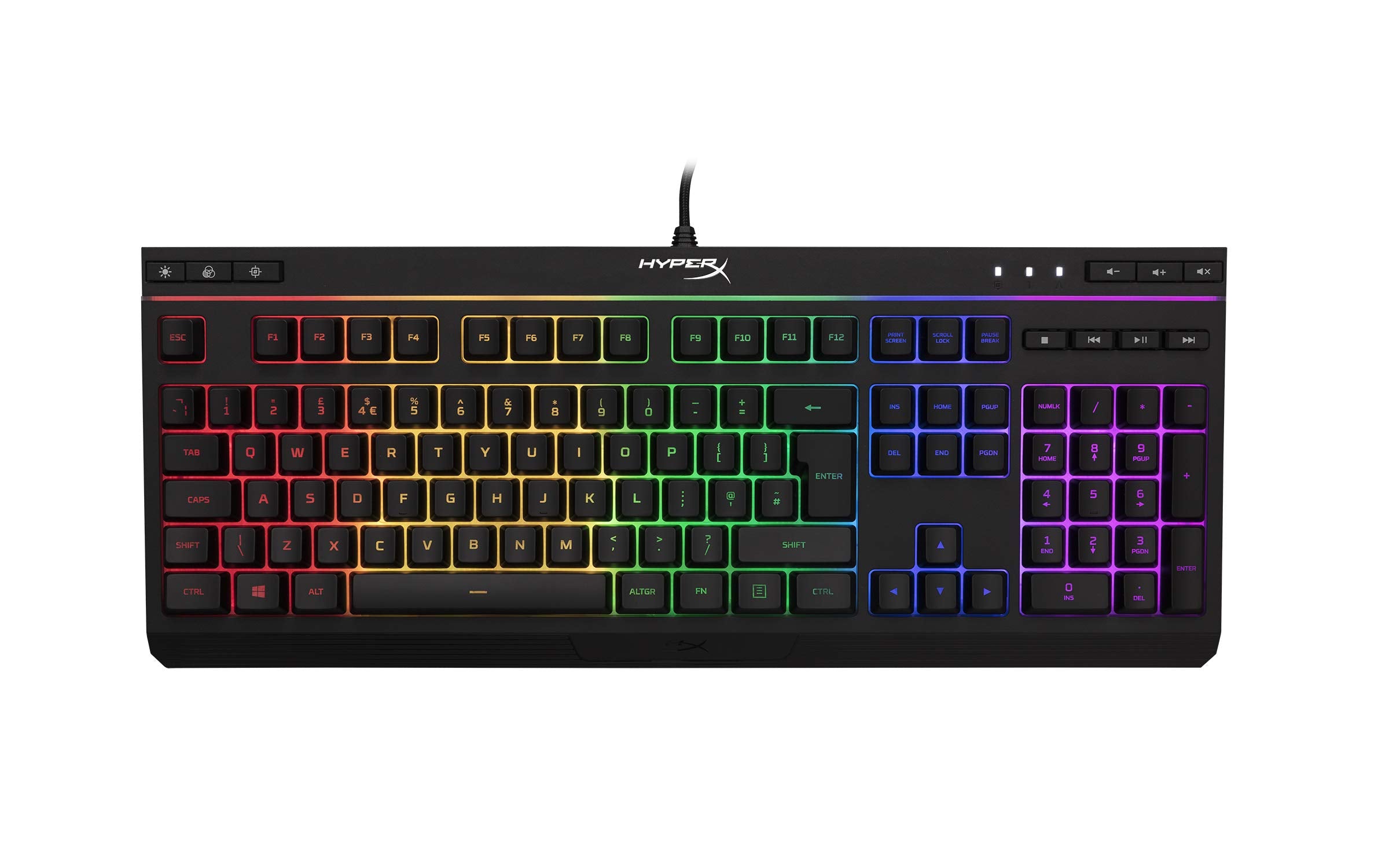 HyperX Alloy Core RGB Gaming Keyboard - Backlit, RGB, Spill Resistant | Plastic