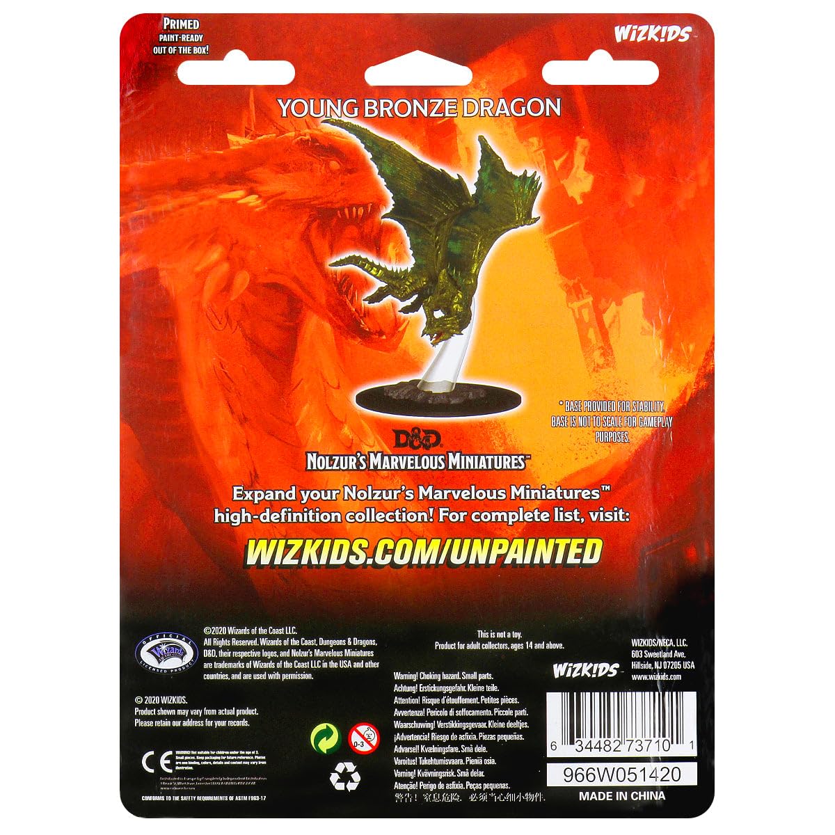 WizKids Nolzur's Marvelous Miniatures - Young Bronze Dragon Accessory | Plastic | Adult 2