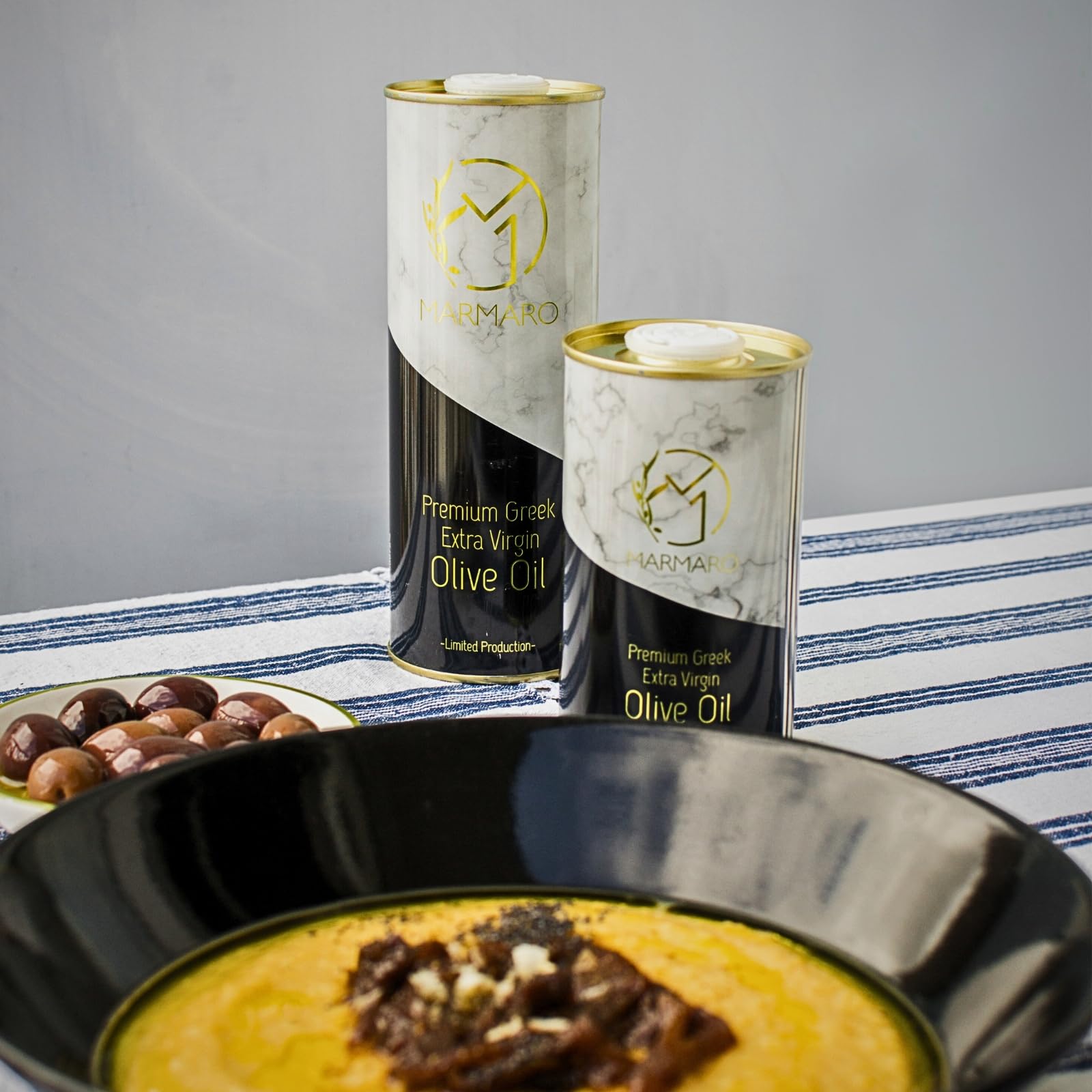 Marmaro Premium Greek Extra Virgin Olive Oil | Chalkidiki Origin | 500ml Tin 2