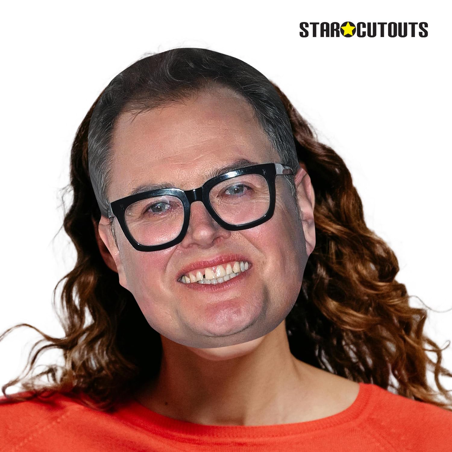 STAR CUTOUTS Alan Carr Comedian Face Mask - Cardstock | One Size | CM261 5