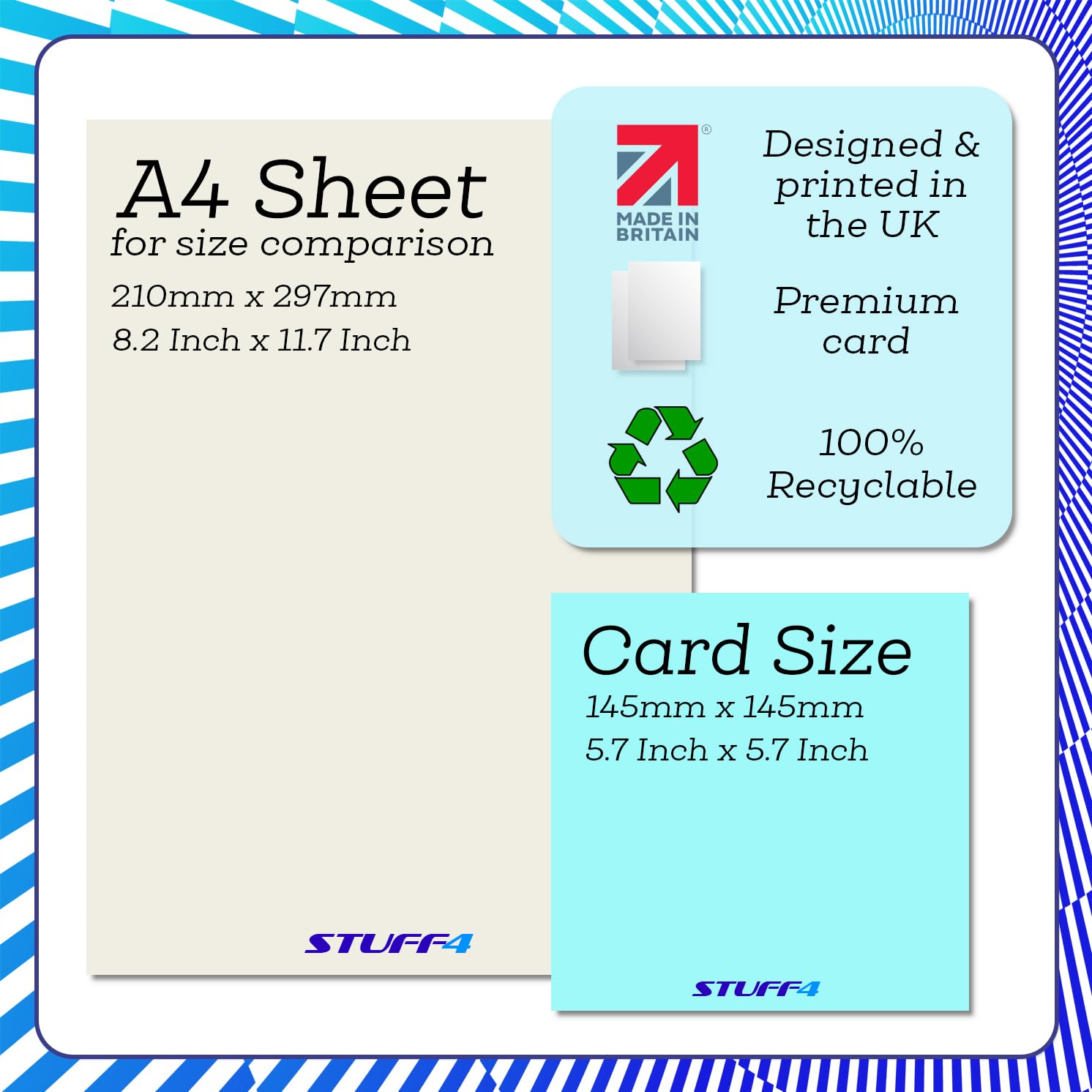 Stuff4 2nd Birthday Card for Boys - Jungle Numbers | 145mm x 145mm | Blank Inside 6