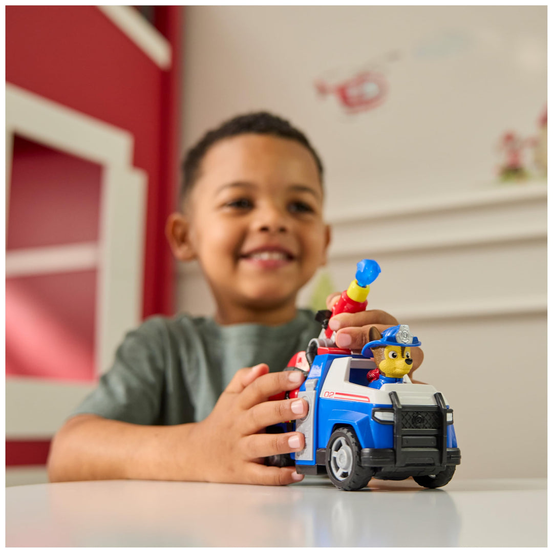 Paw Patrol Chase Rescue Fire Cruiser with Action Figure & Projectile Launcher - Fire Truck Playset for Kids 3+
