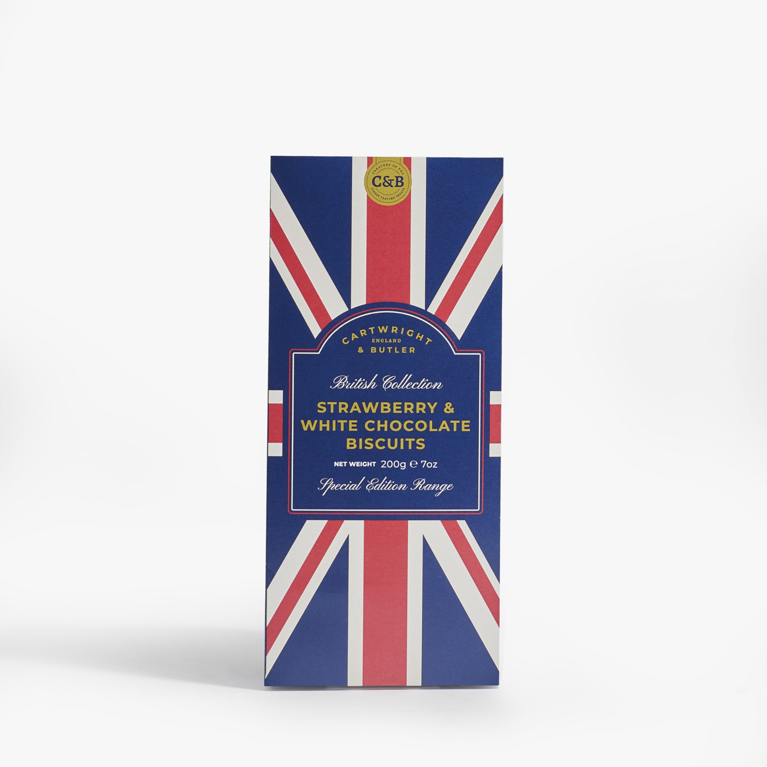 Cartwright & Butler Great British Collection - Strawberry & White Chocolate Biscuits | 200g Carton 2
