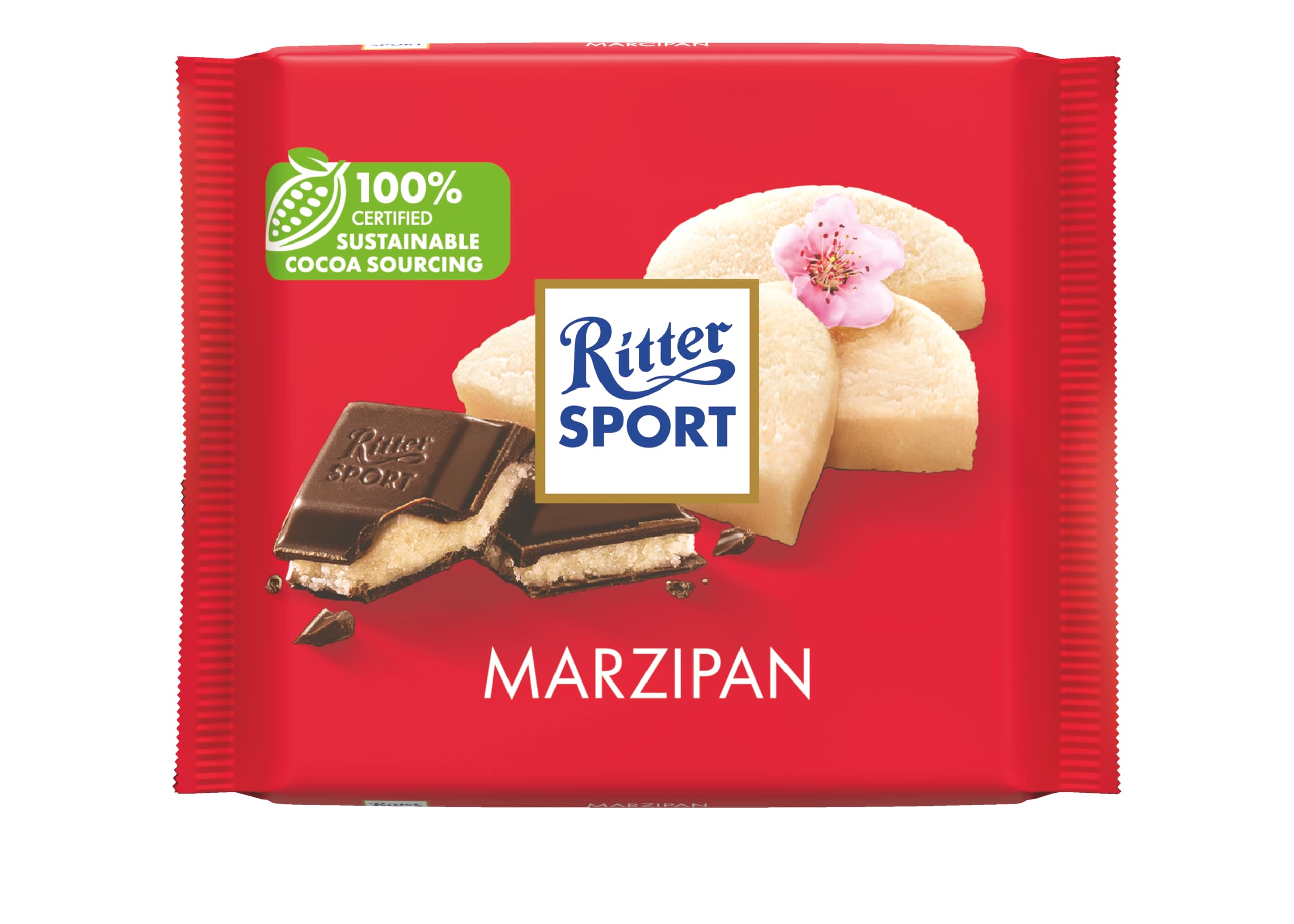 Ritter Sport Dark Chocolate with Marzipan 100g (Pack of 12) 4