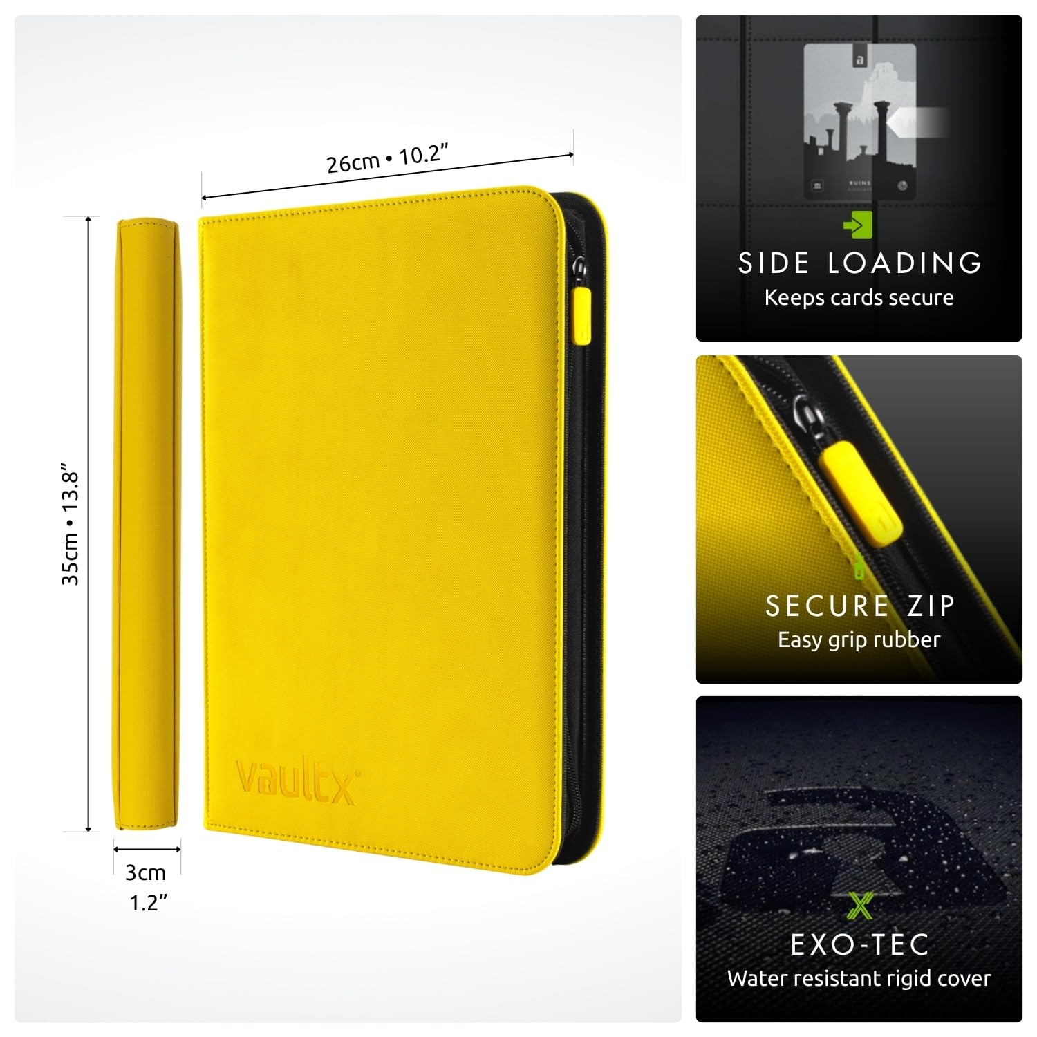 Vault X 9 Pocket Trading Card Zip Binder for Board Games & Card Games - Holds 360 Cards 3