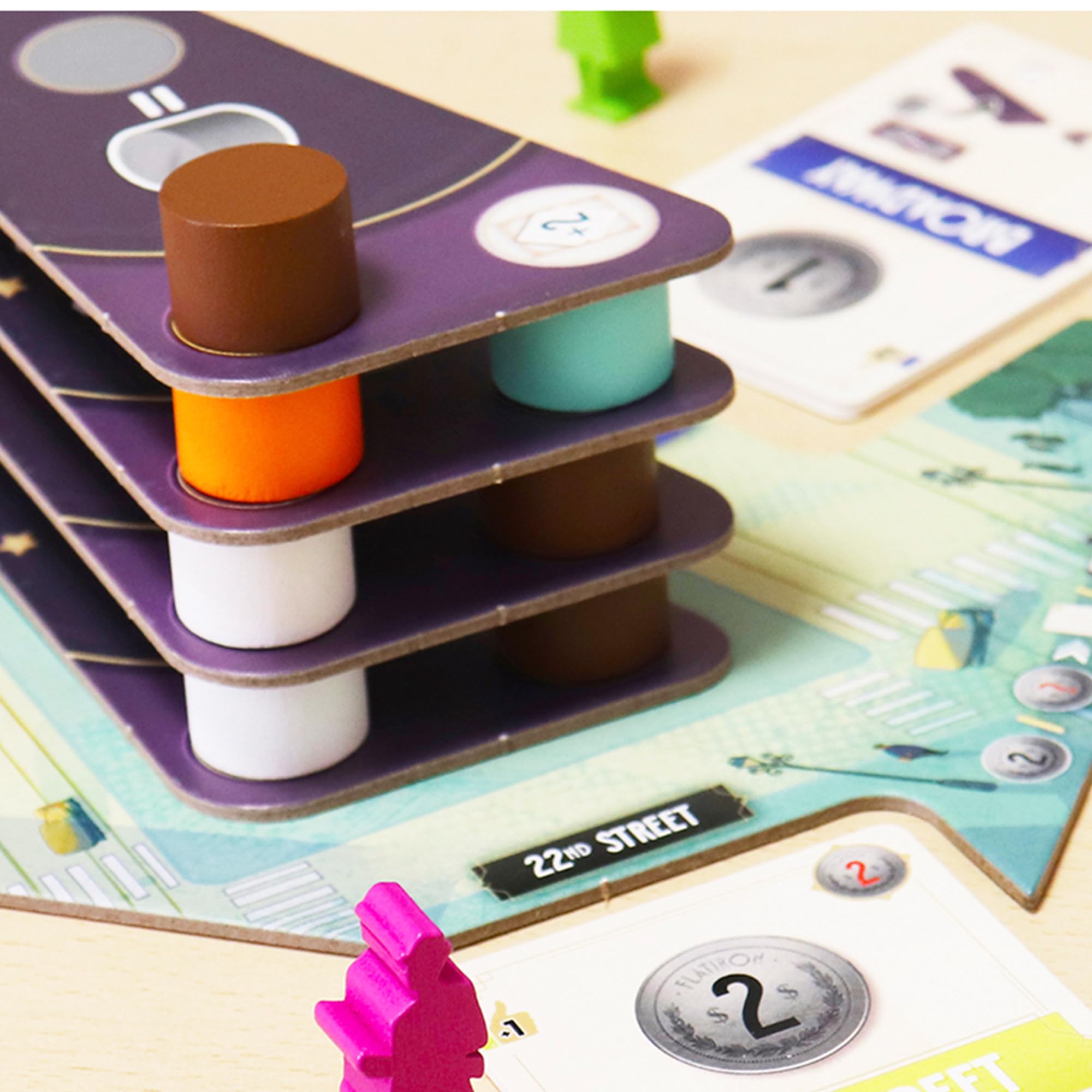 Ludonova Flatiron - Strategy Board Game | 1-2 Players | 45 Min Est. Playtime | Standard Edition 2
