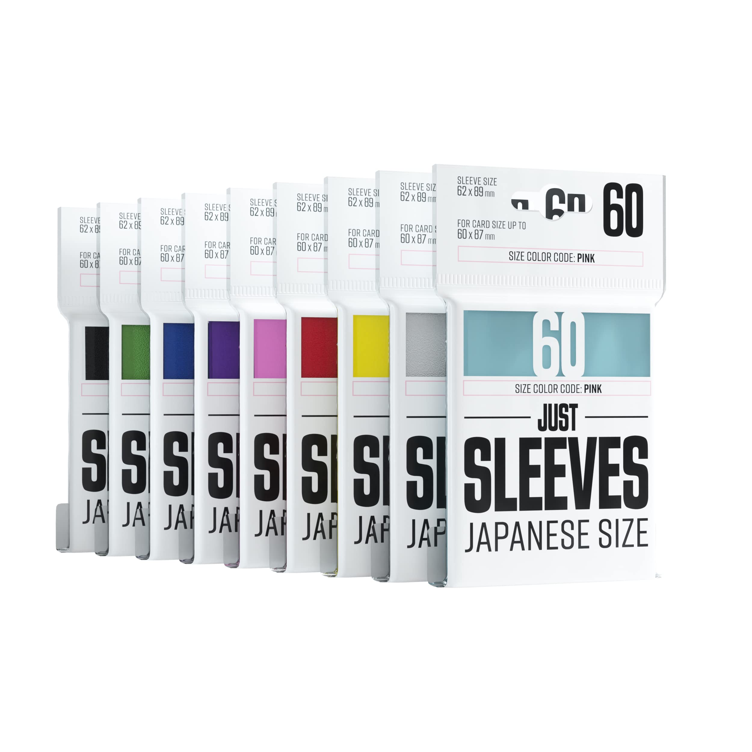 Gamegenic Just Sleeves - Japanese Size, White, 60 Count | Durable Card Protection 2