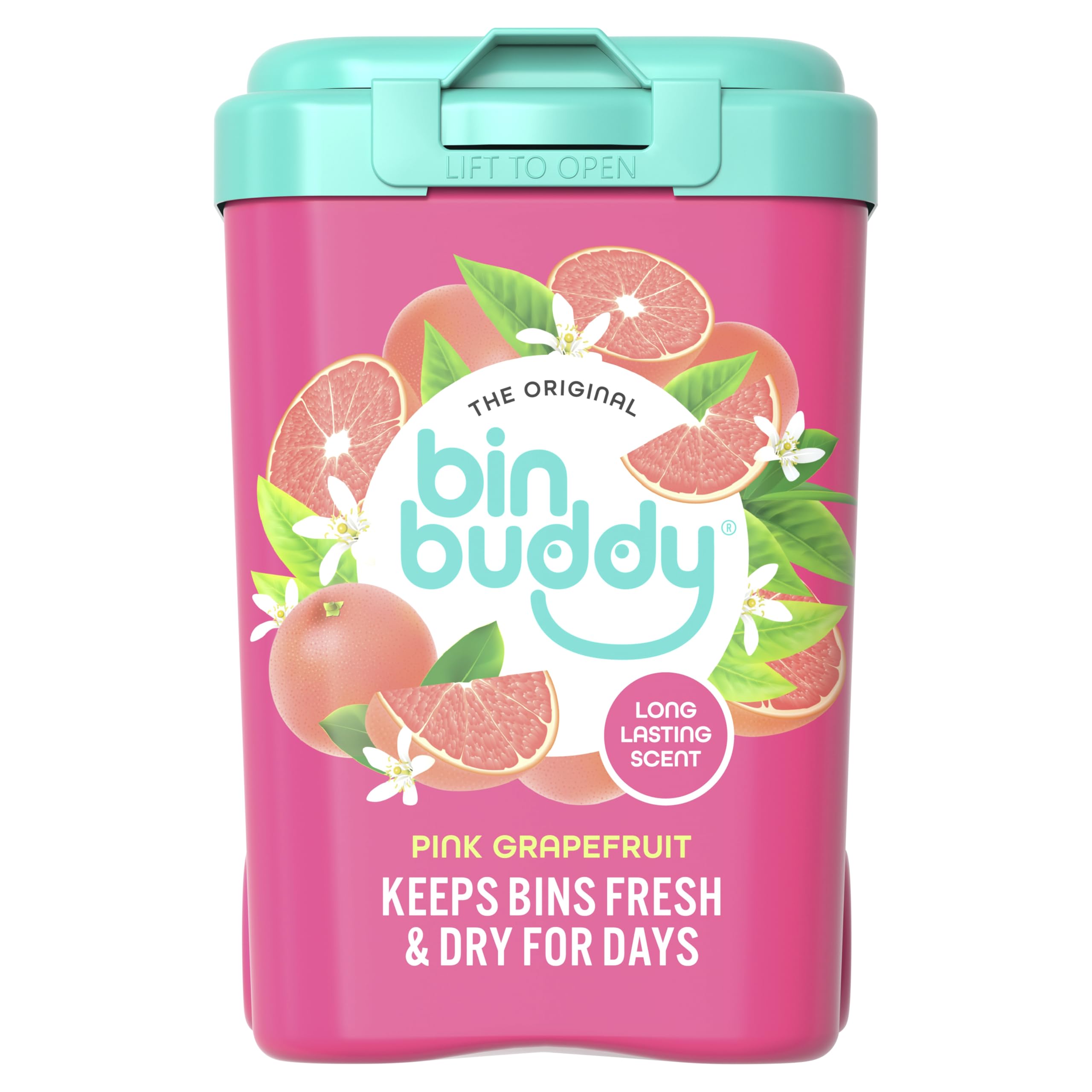 Bin Buddy Powder - Pink Grapefruit Scented Odour Eliminator for Indoor & Outdoor Bins | 450g Tub 1