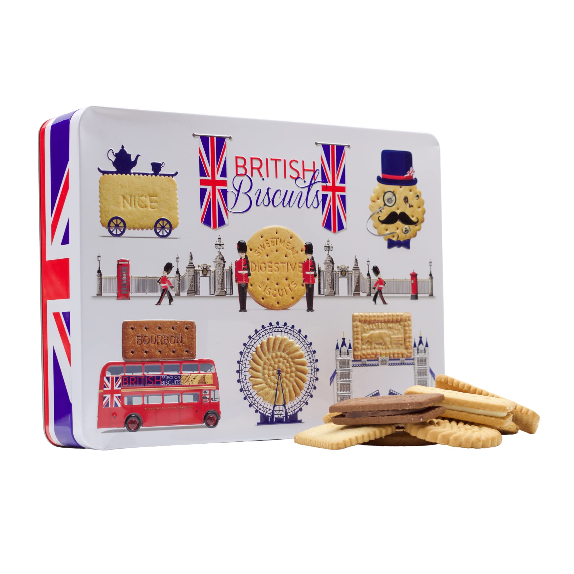 The Silver Crane co. British Biscuits Gift Set - 350g Assorted Traditional Biscuits in Collectible Tin 1
