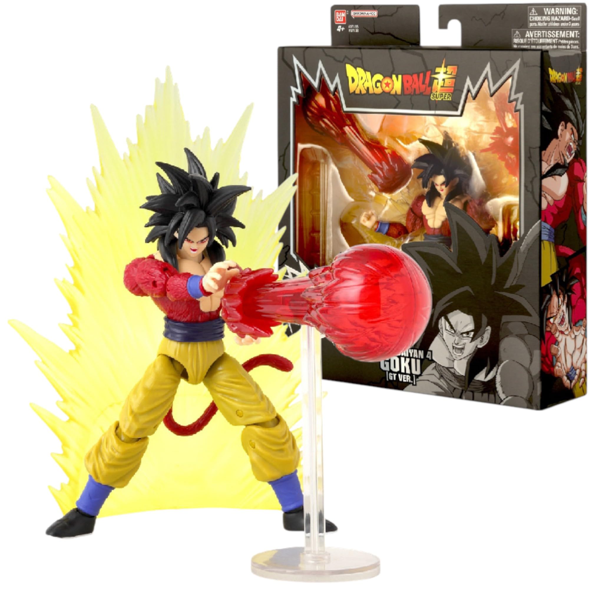 BANDAI Dragon Ball Stars Power Up Super Saiyan 4 Goku (GT Version) Action Figure | 17cm