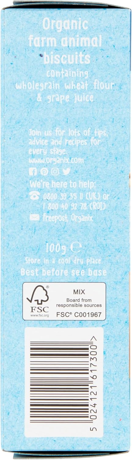 Organix Farm Animal Organic Toddler Snack Biscuits 12+ Months 100g (Pack of 5) 3
