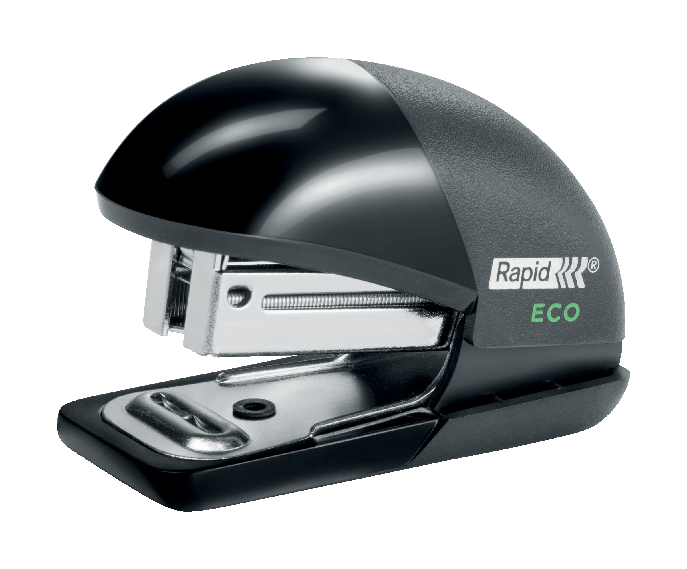 Rapid ECO Mini Desktop Stapler - 10 Sheet Capacity | 95% Recycled Plastic | Black