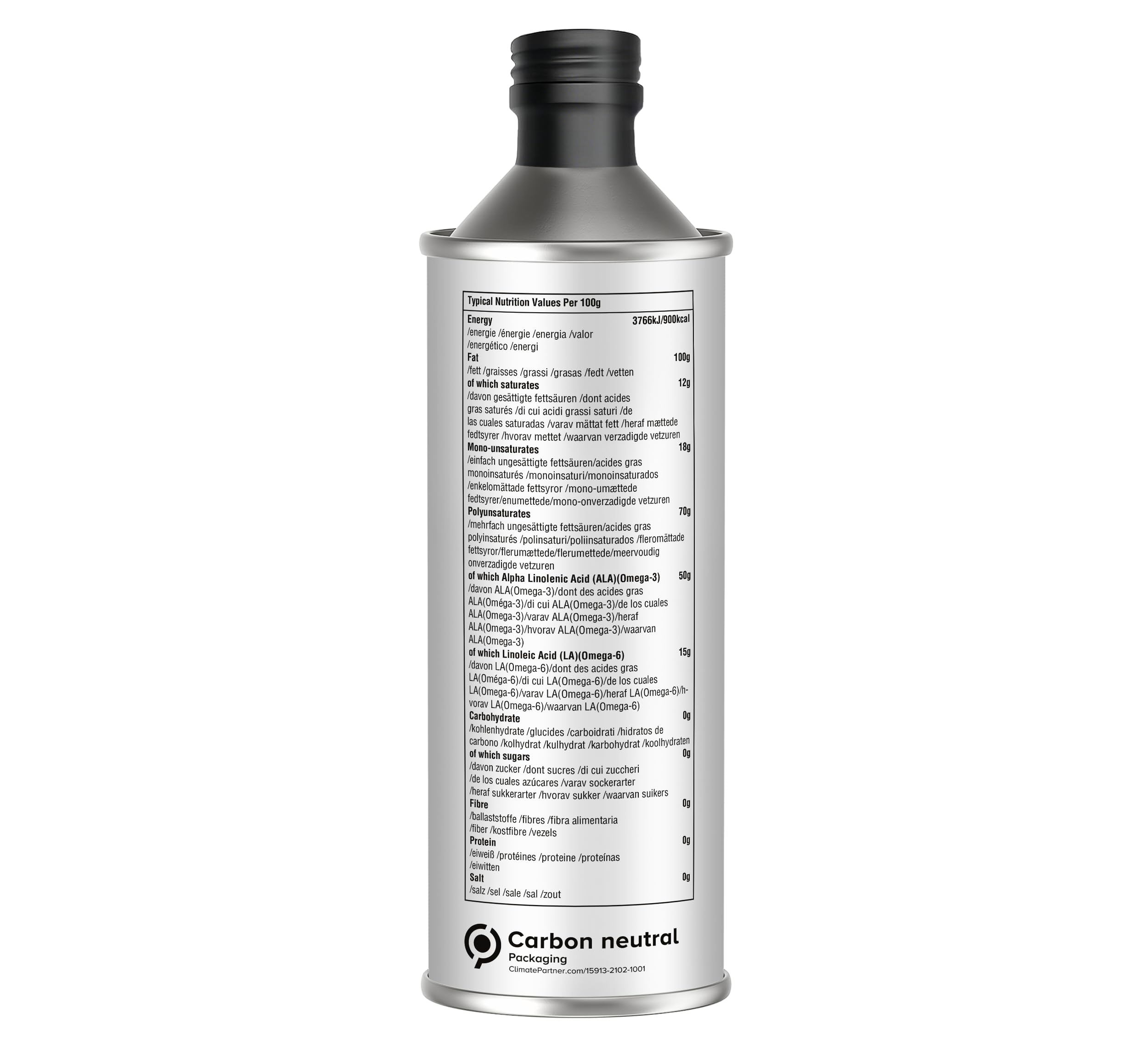Eat Wholesome Organic Flax Seed Oil - Cold Pressed Unrefined | 500ml | Source of Omega-3