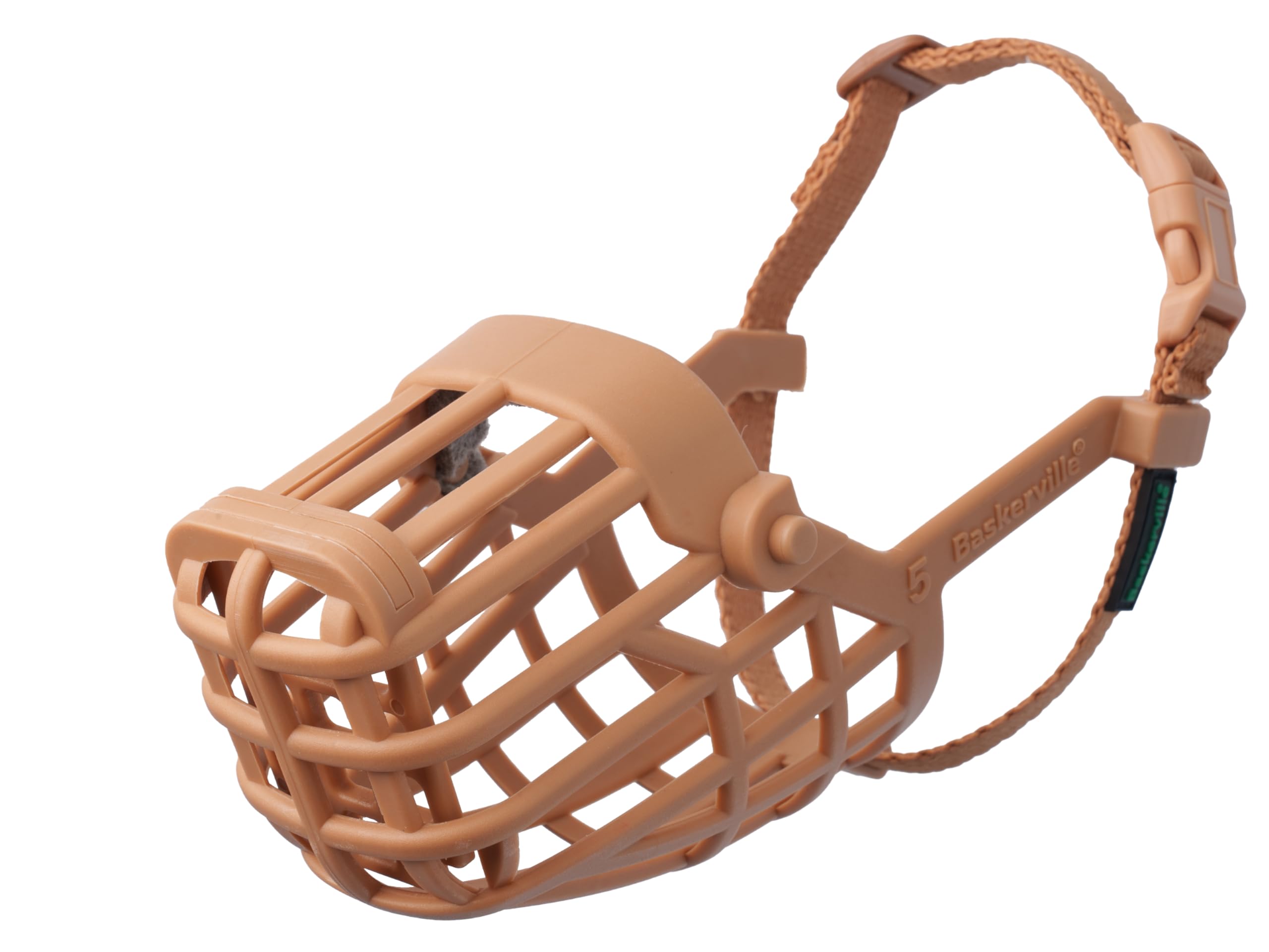 Baskerville Classic Basket Muzzle - Size 3 Brown | Prevents Biting & Scavenging | Dog Muzzle 1