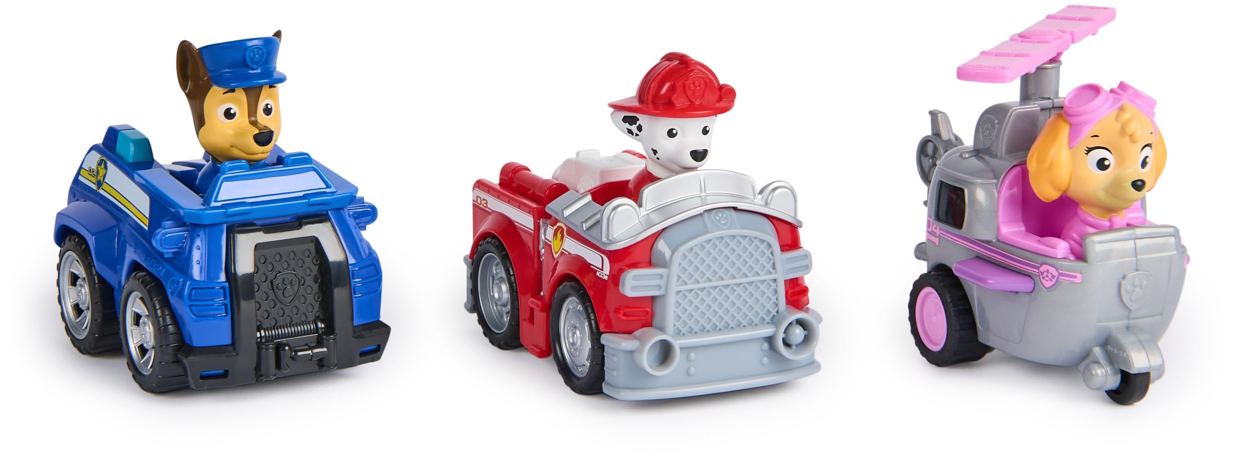 Paw Patrol Deluxe Rescue Racers Triple Pack - Pull Back Action | Ages 3+