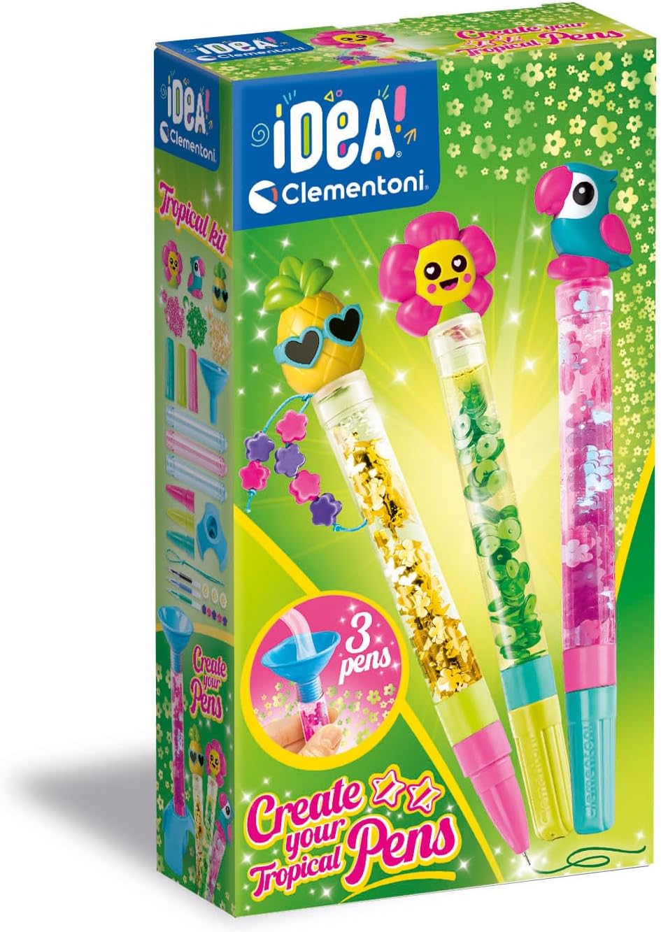 Clementoni Idea-Set Small Kit Lab Tropical - Creative Arts & Crafts Toy for Kids 1