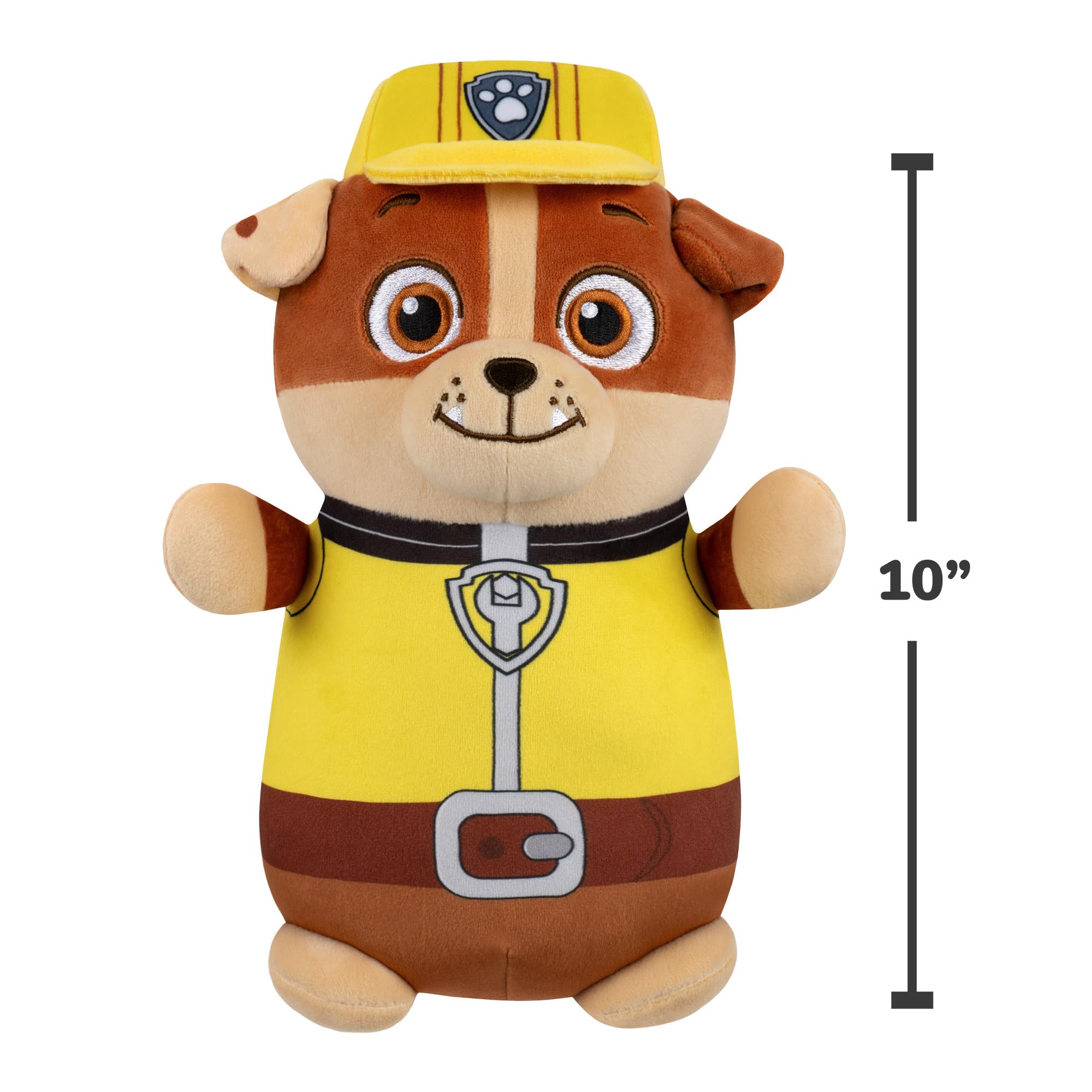 Squishmallows Paw Patrol 10-Inch Rubble HugMees Plush - Super Soft Cuddly Toy 13