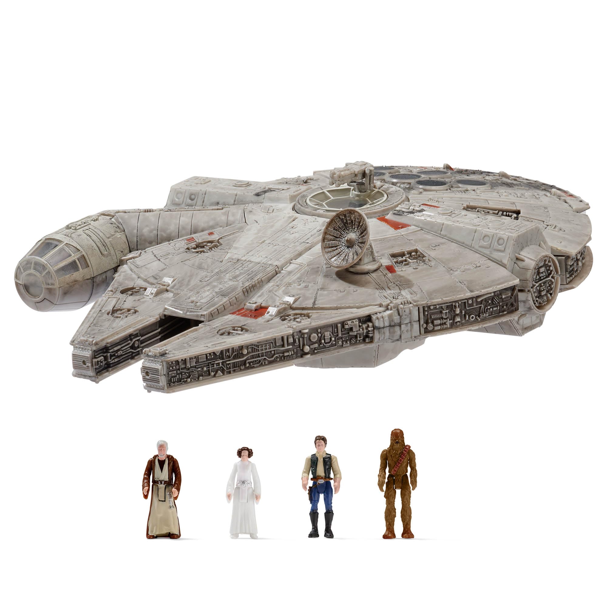 Jazwares Star Wars Micro Galaxy Squadron Millennium Falcon - 9-Inch Assault Class Vehicle with 4 Micro Figures 1