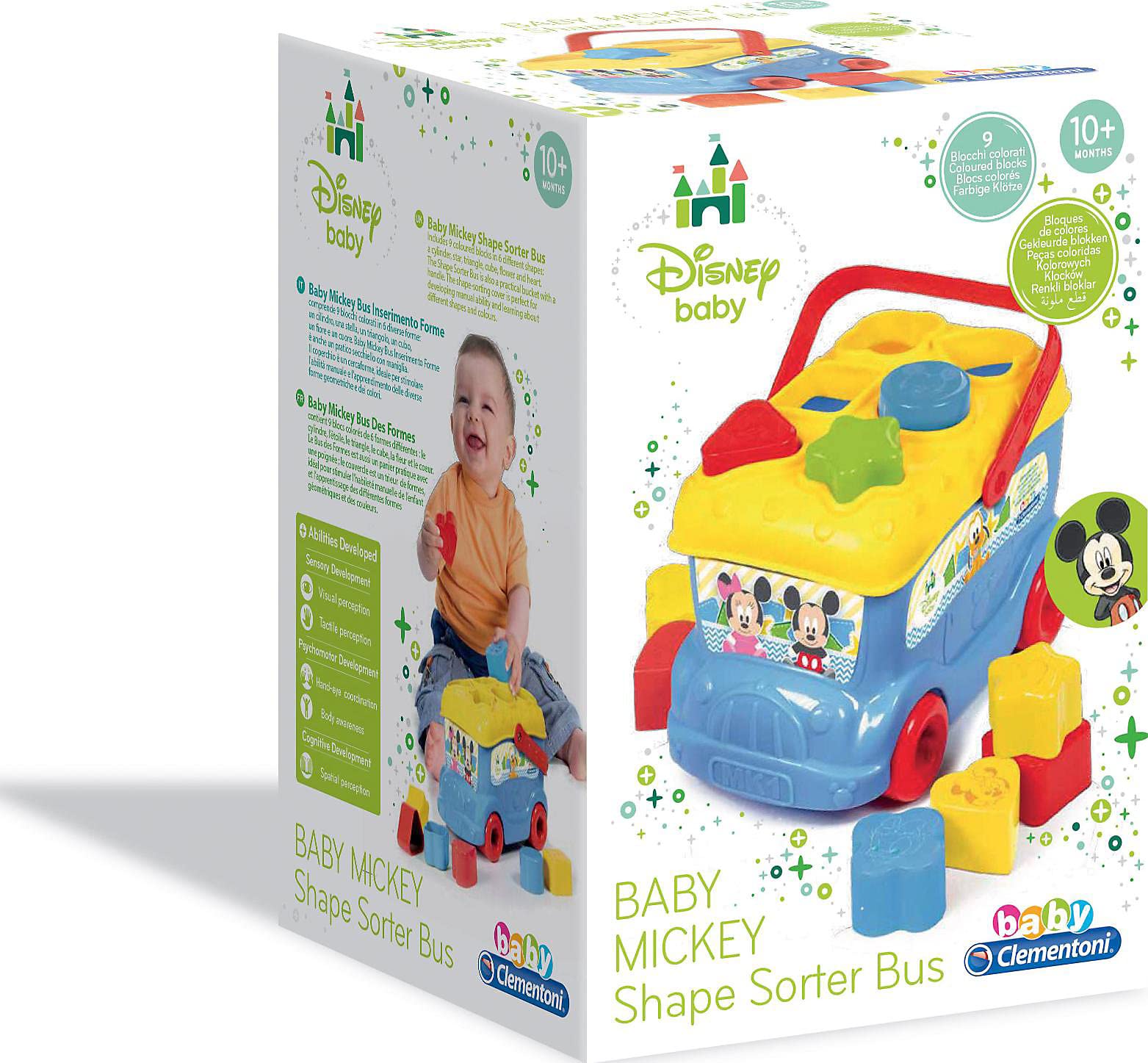 Clementoni Disney Mickey and Friends Shape Sorter Bus - Educational Toy for Toddlers 10m+ 4