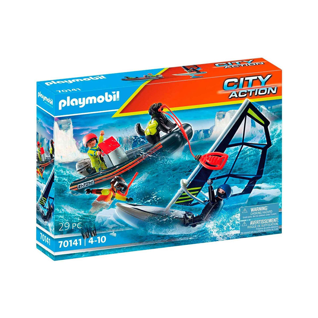 PLAYMOBIL City Action 70141 Seenotrettung: Wasserrettung mit Hund, ab 4 Jahren