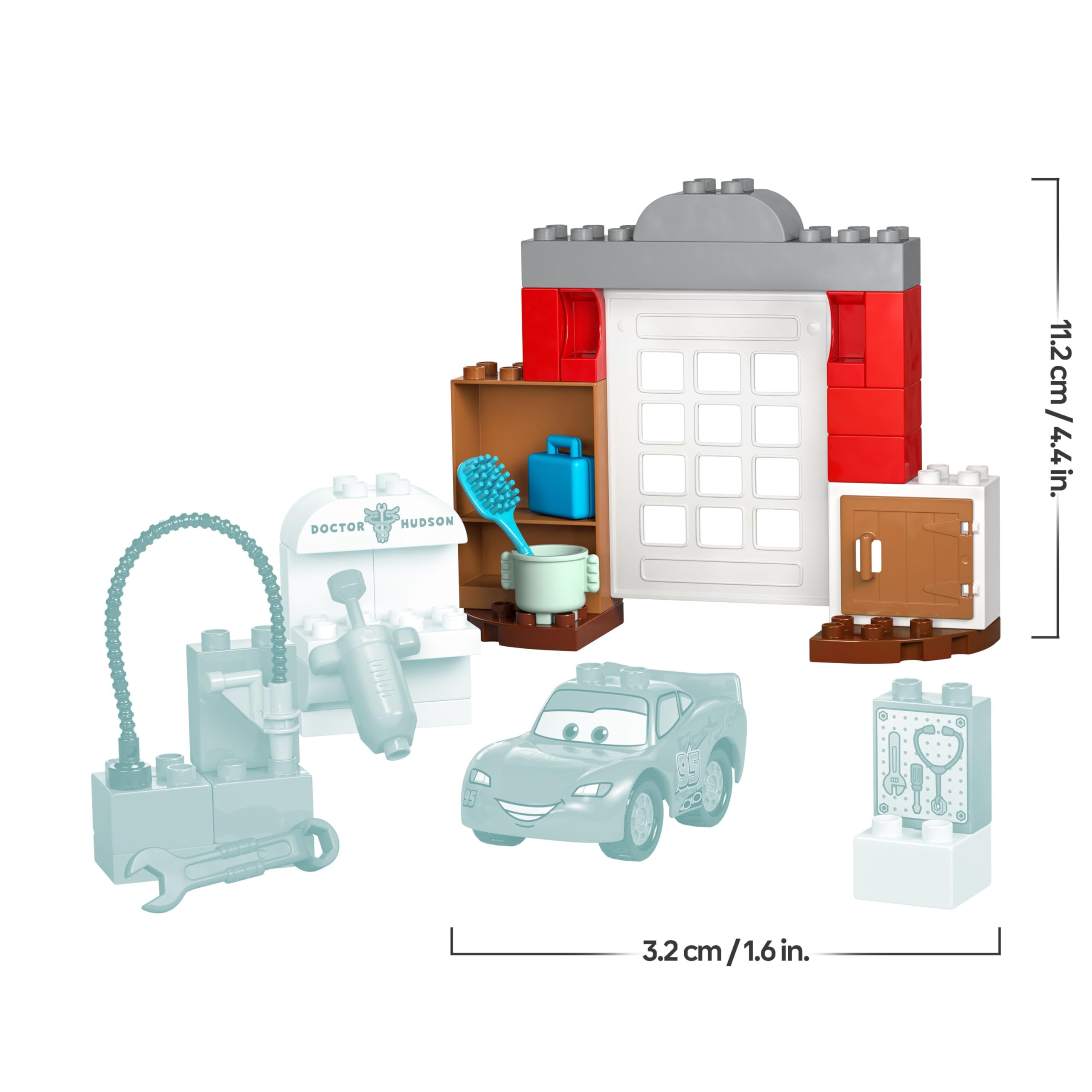 LEGO DUPLO 10456 Disney and Pixar Cars McQueen's Visit to Doc's Garage Building Set for Ages 2+ 7